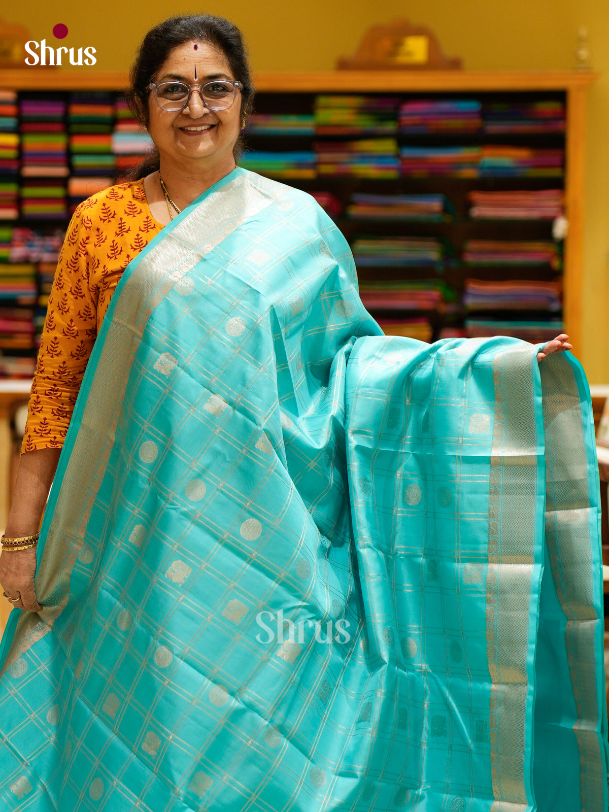 Kanchipuram silk Saree - EES27076 - Shop on Shrus.com
