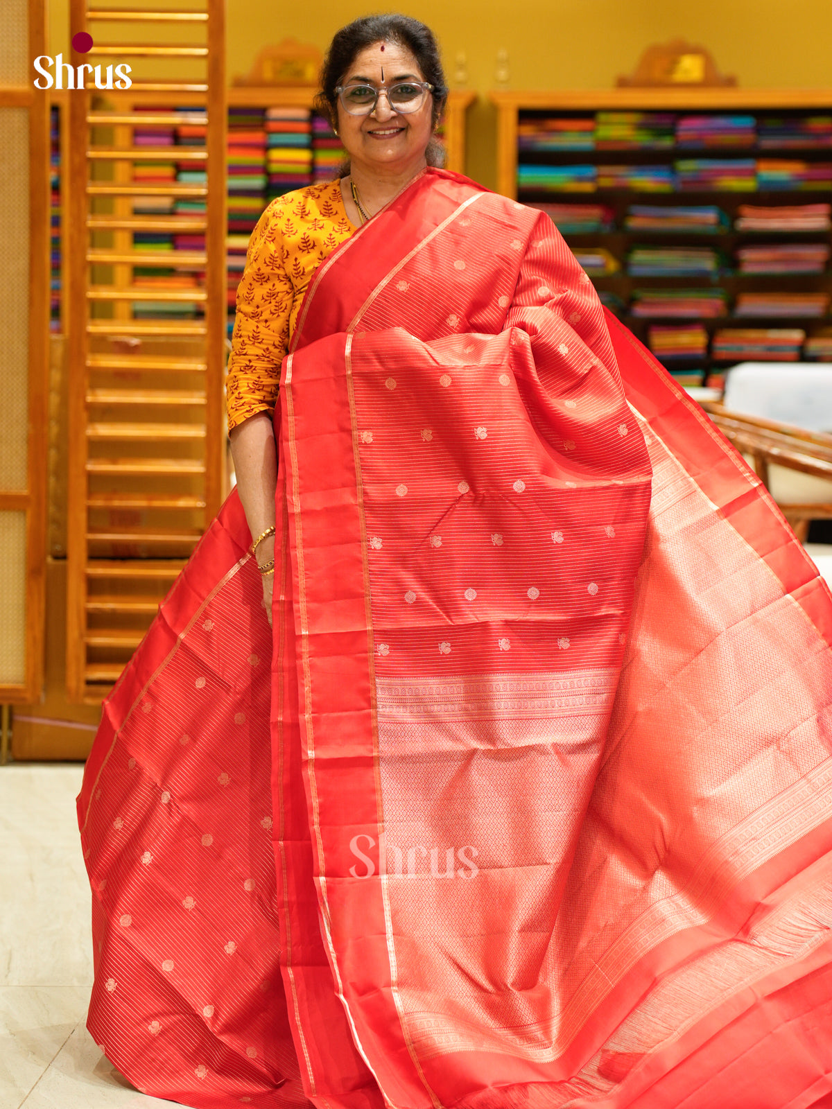 Kanchipuram silk Saree - EES27091 - Shop on Shrus.com