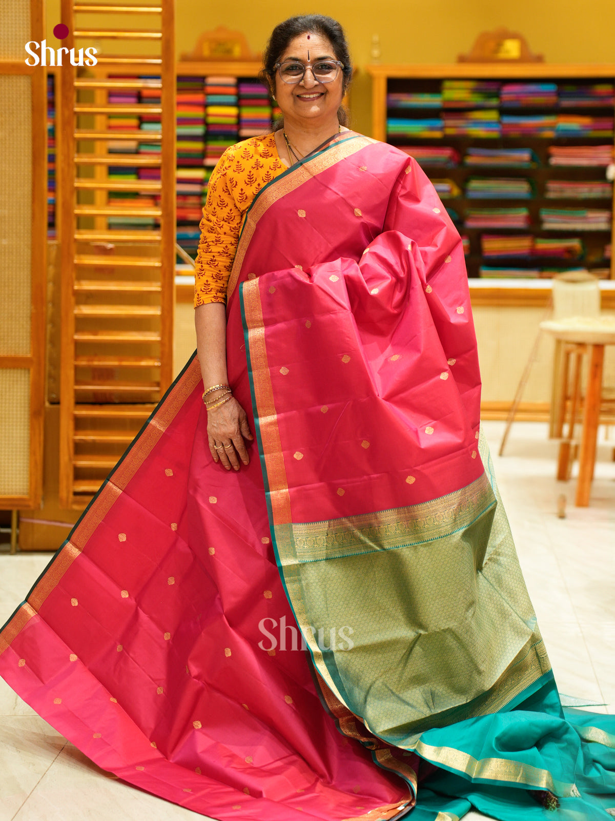 Kanchipuram silk Saree - EES27105 - Shop on Shrus.com