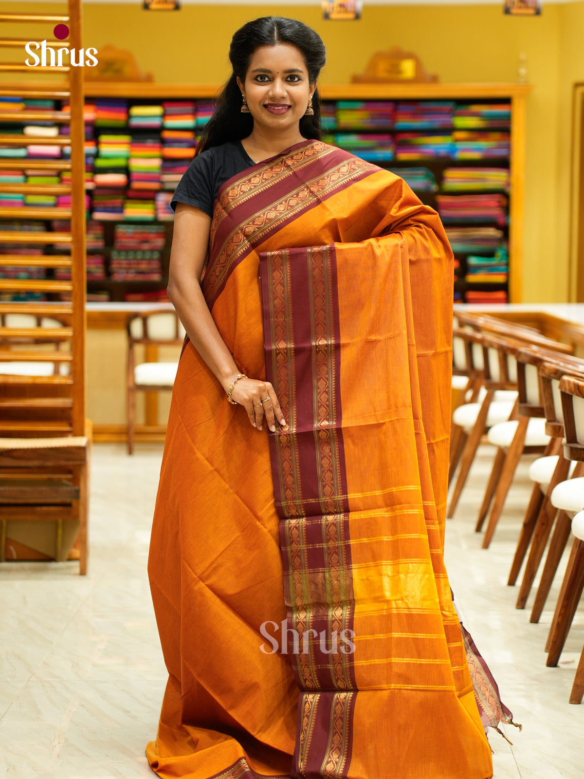 Chettinad Cotton Saree - EES29007 - Shop on Shrus.com