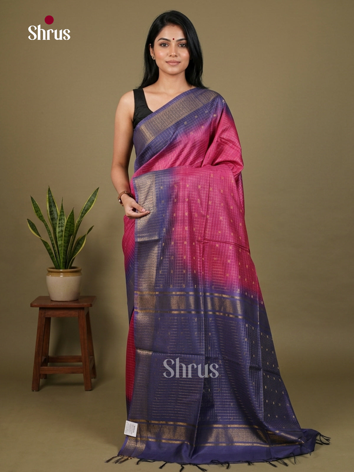 Semi Tussar Saree - EES29011 - Shop on Shrus.com