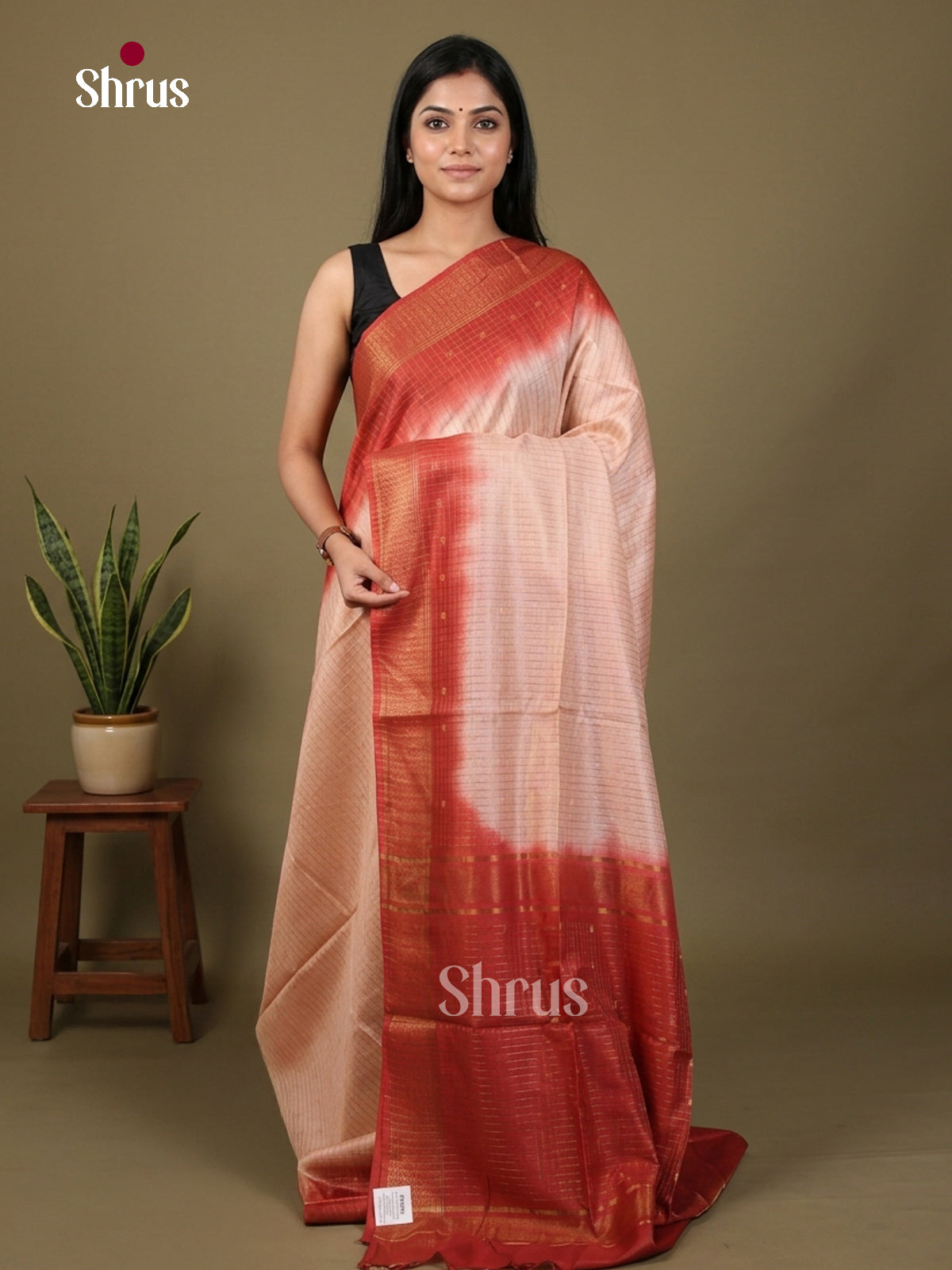 Semi Tussar Saree - EES29014 - Shop on Shrus.com