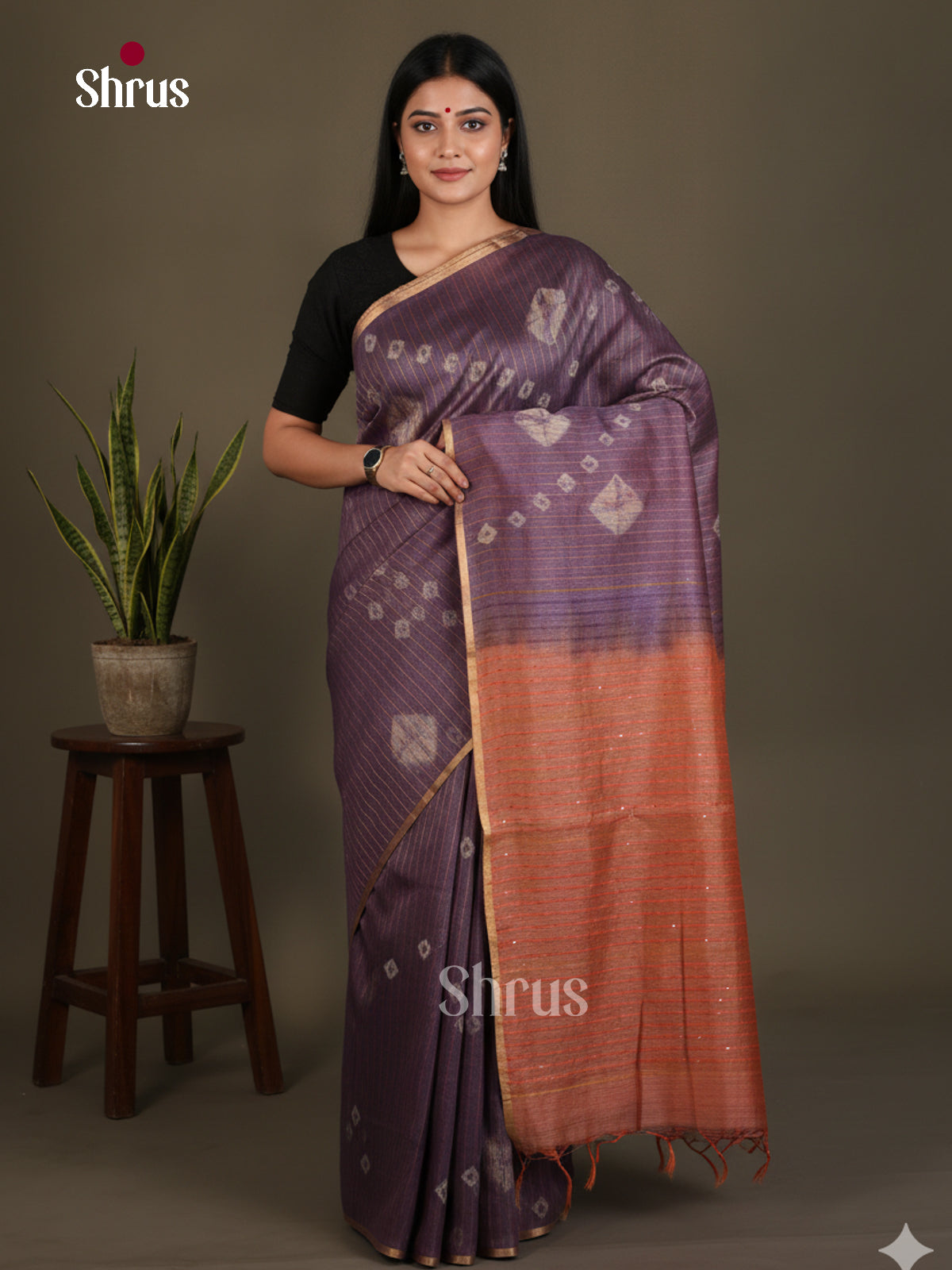 Shibori Saree - EES29053 - Shop on Shrus.com