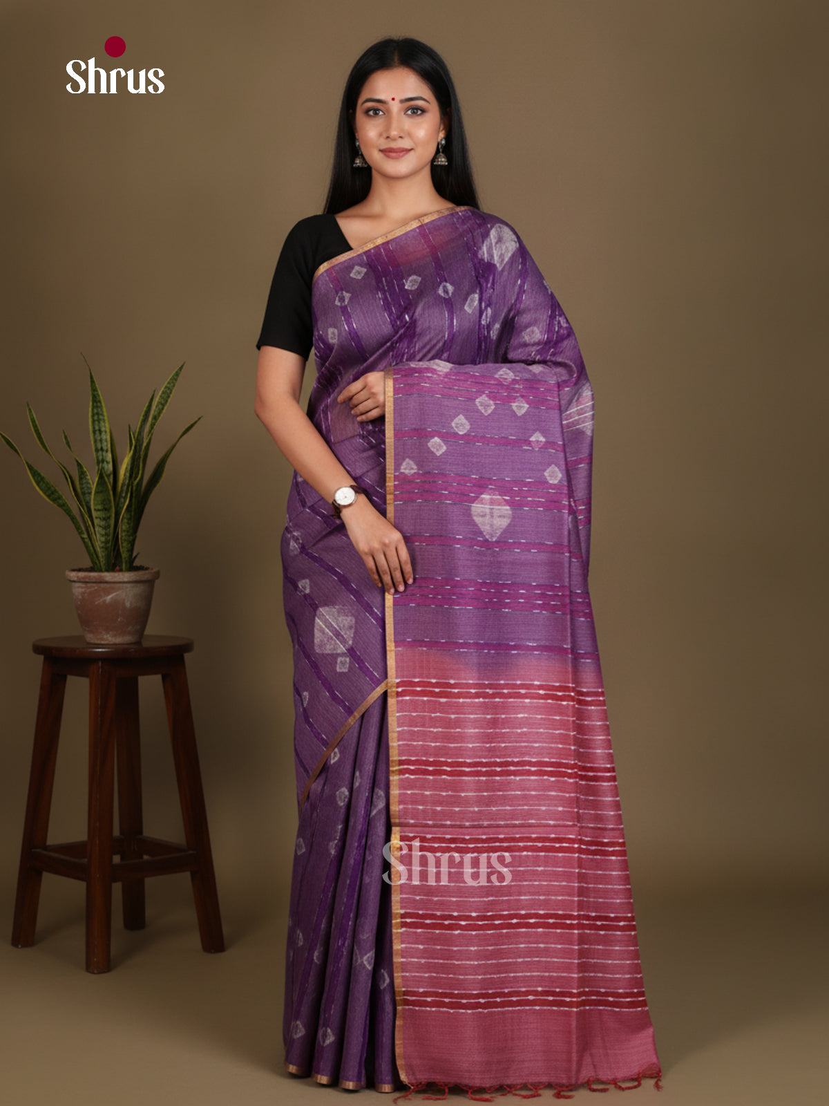 Shibori Saree - EES29058 - Shop on Shrus.com