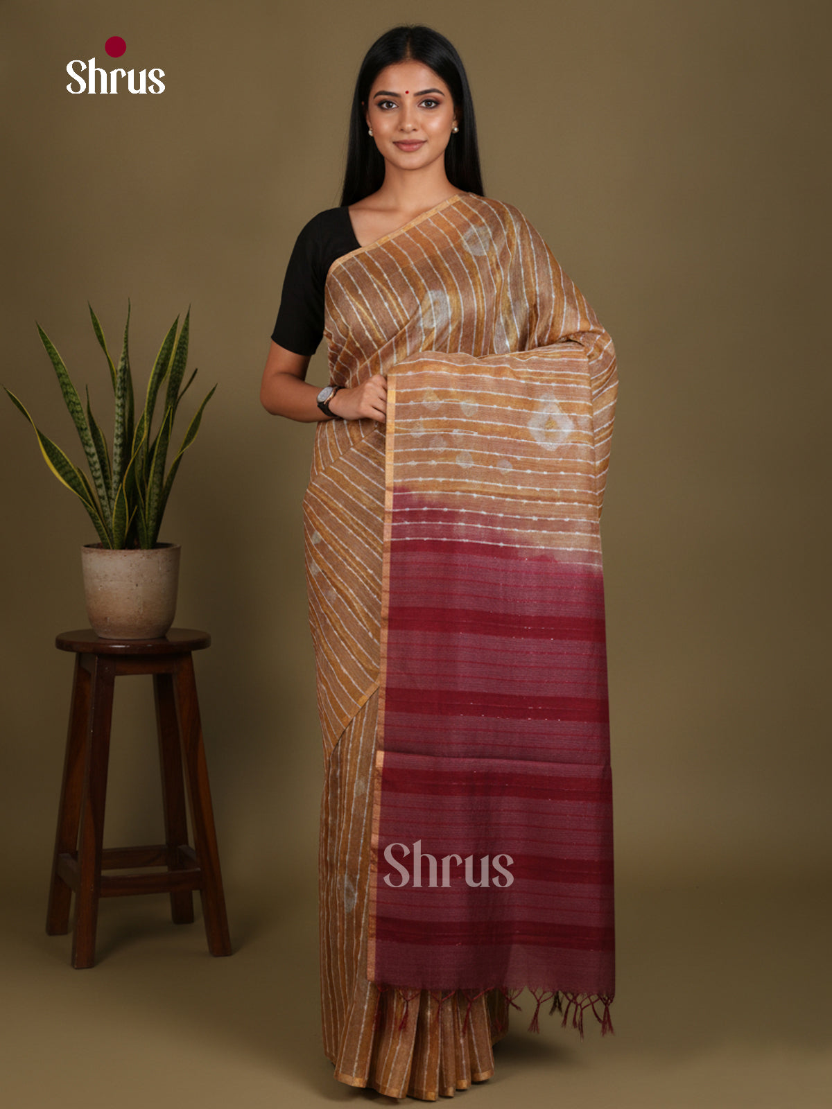 Shibori Saree - EES29065 - Shop on Shrus.com
