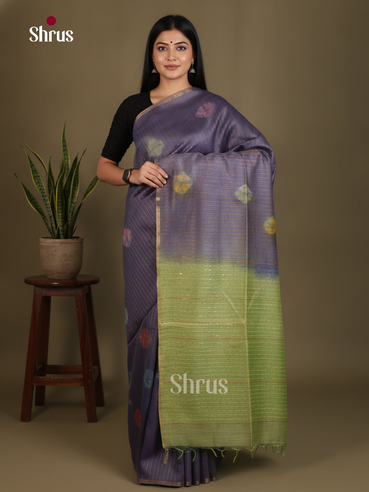 Shibori Saree - EES29071 - Shop on Shrus.com
