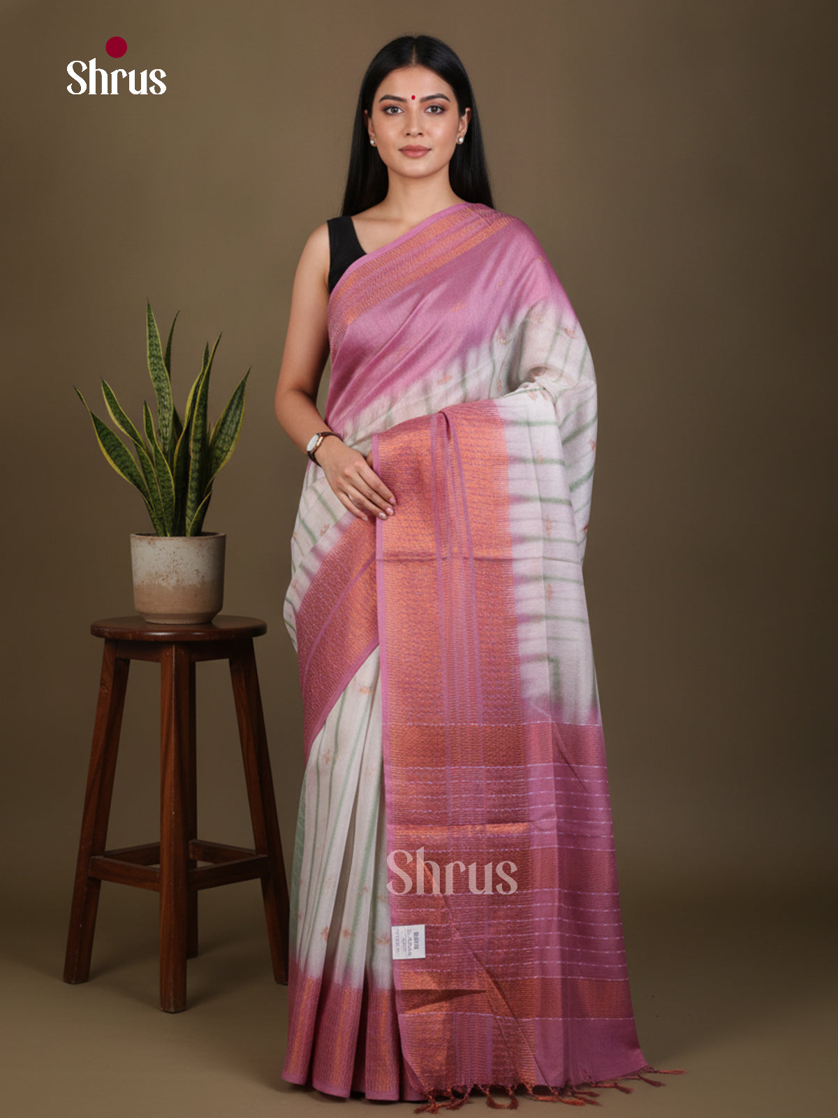 Shibori Saree - EES29497 - Shop on Shrus.com