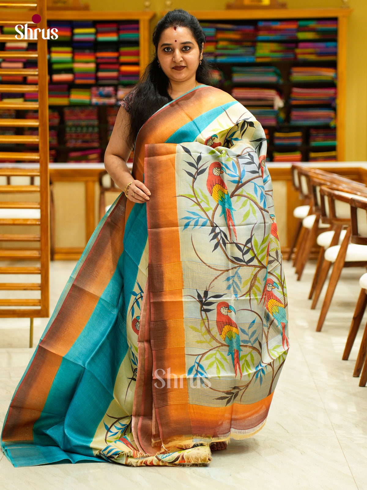 Tussar Saree - EES30120 - Shop on Shrus.com