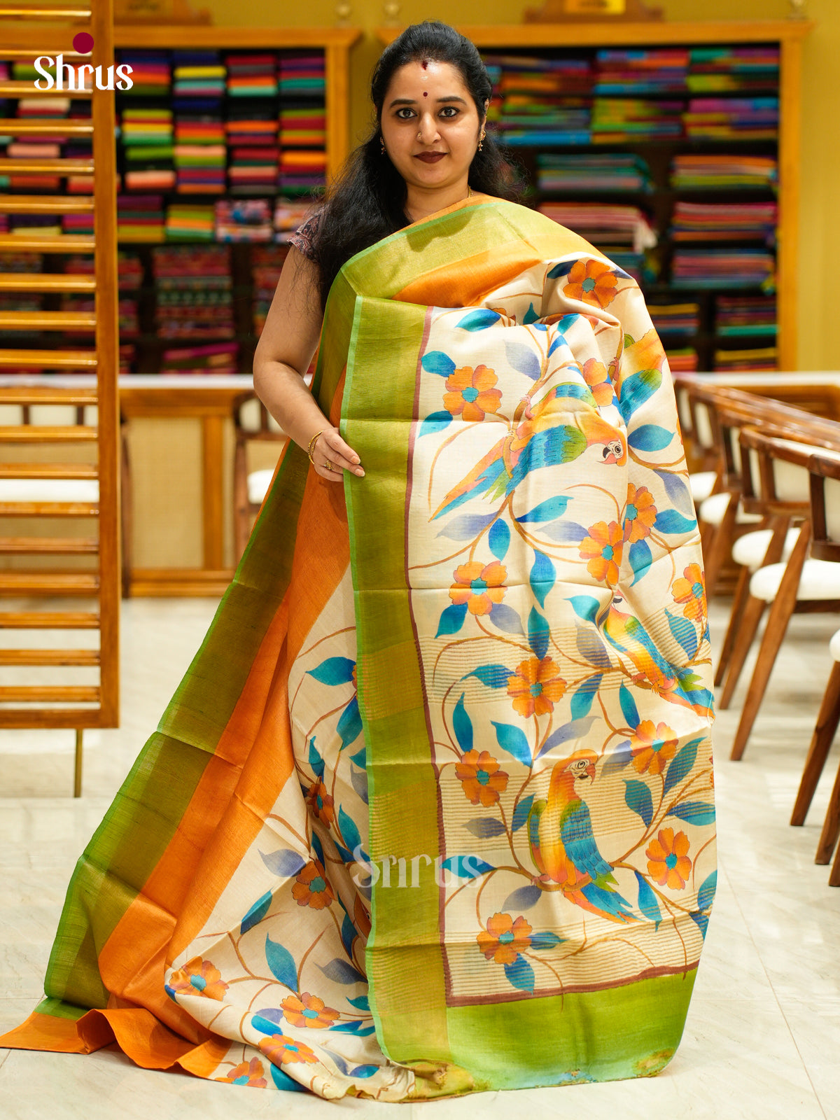 Tussar Saree - EES30121 - Shop on Shrus.com