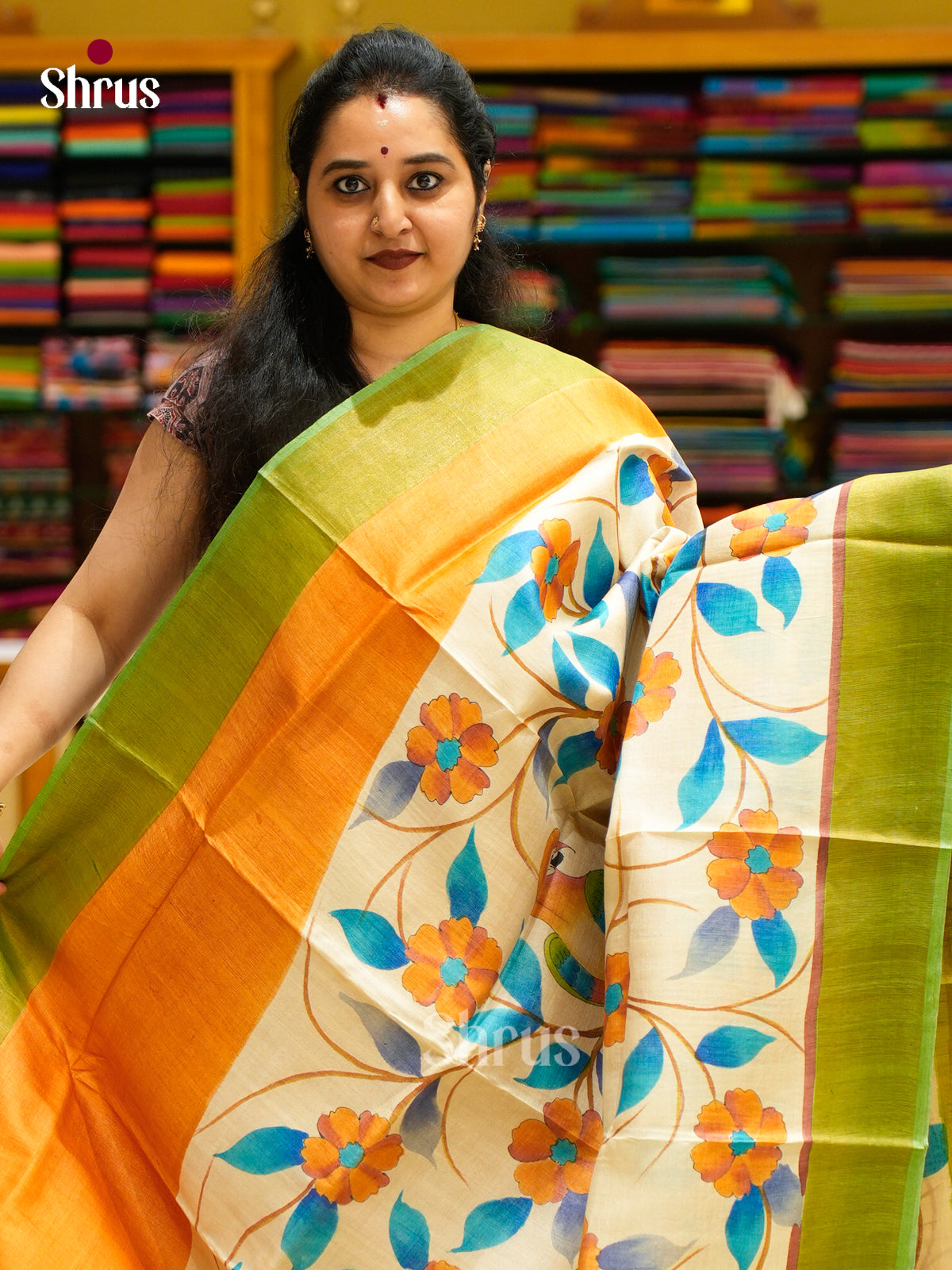 Tussar Saree - EES30121 - Shop on Shrus.com