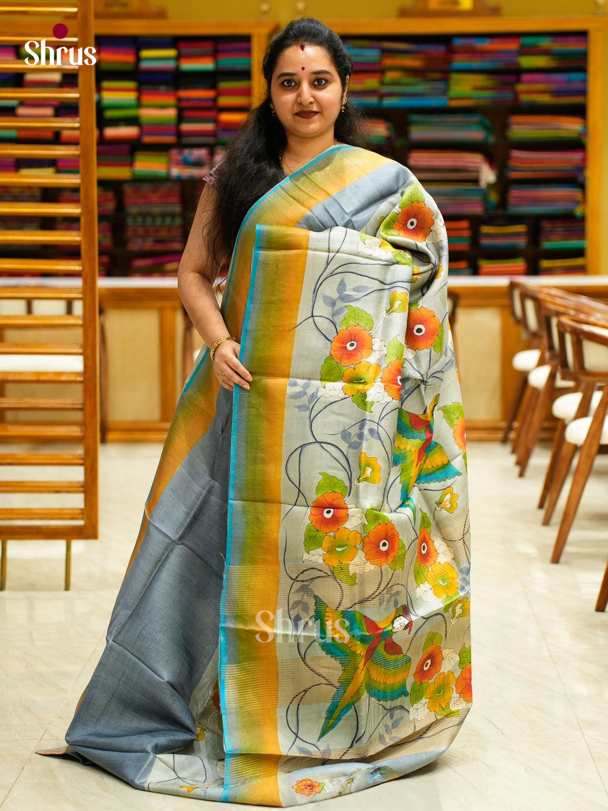 Tussar Saree - EES30122 - Shop on Shrus.com
