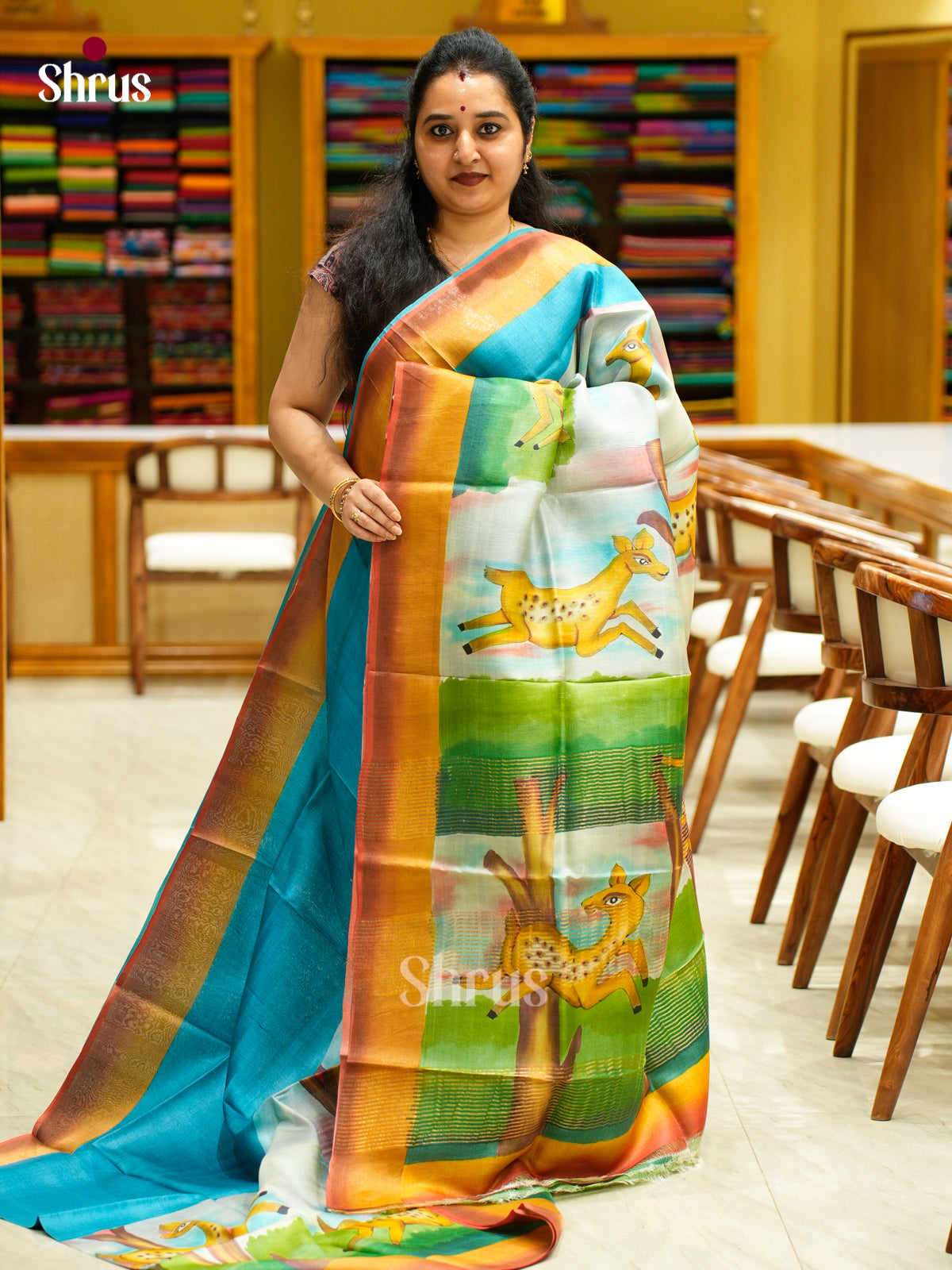 Tussar Saree - EES30147 - Shop on Shrus.com