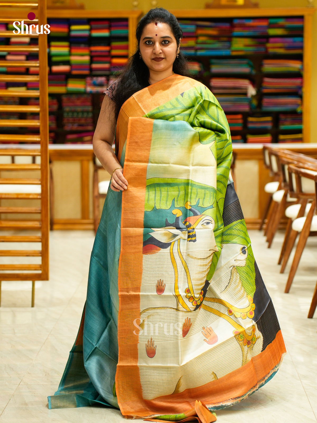 Tussar Saree - EES30148 - Shop on Shrus.com