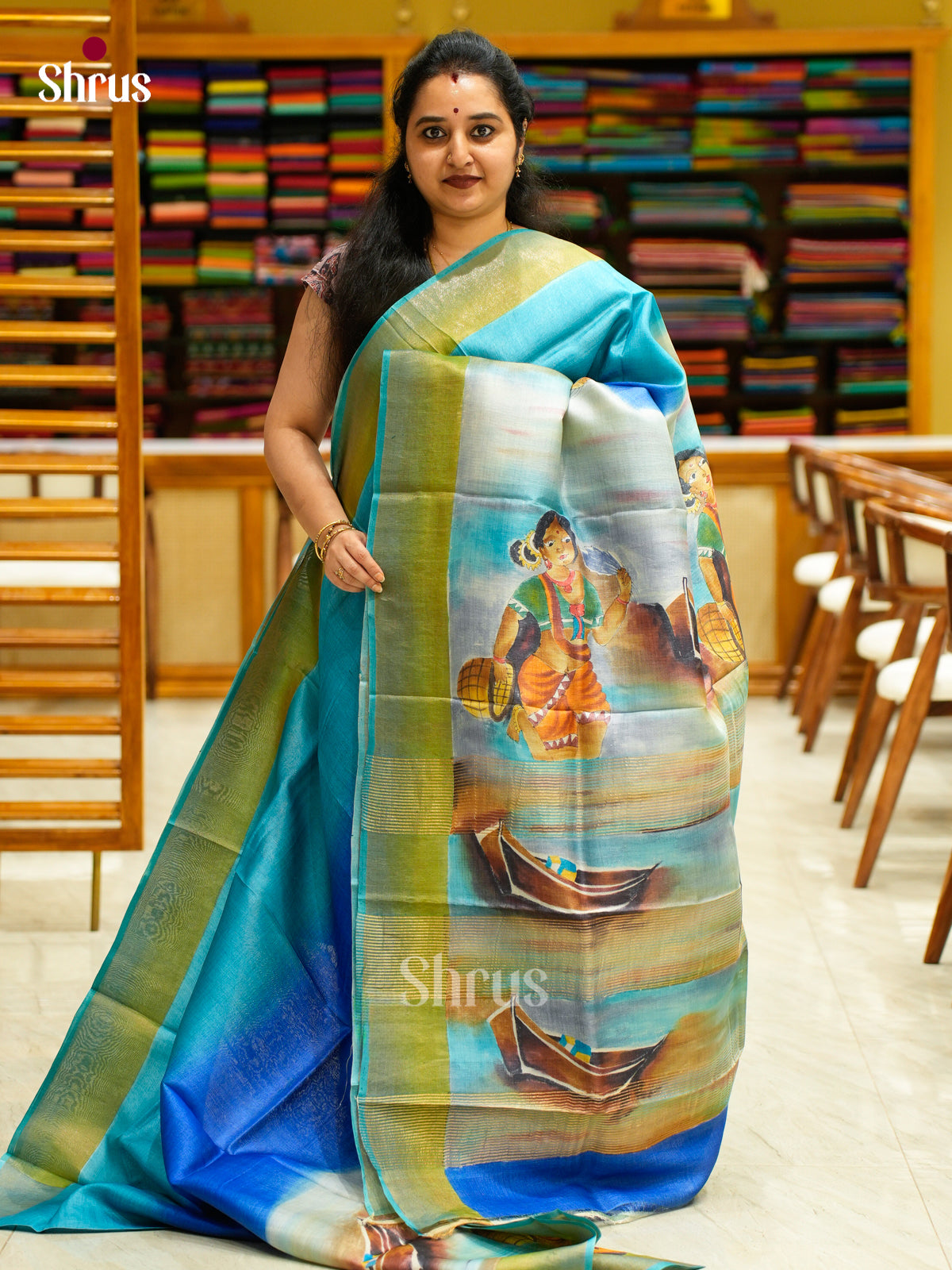 Tussar Saree - EES30151 - Shop on Shrus.com