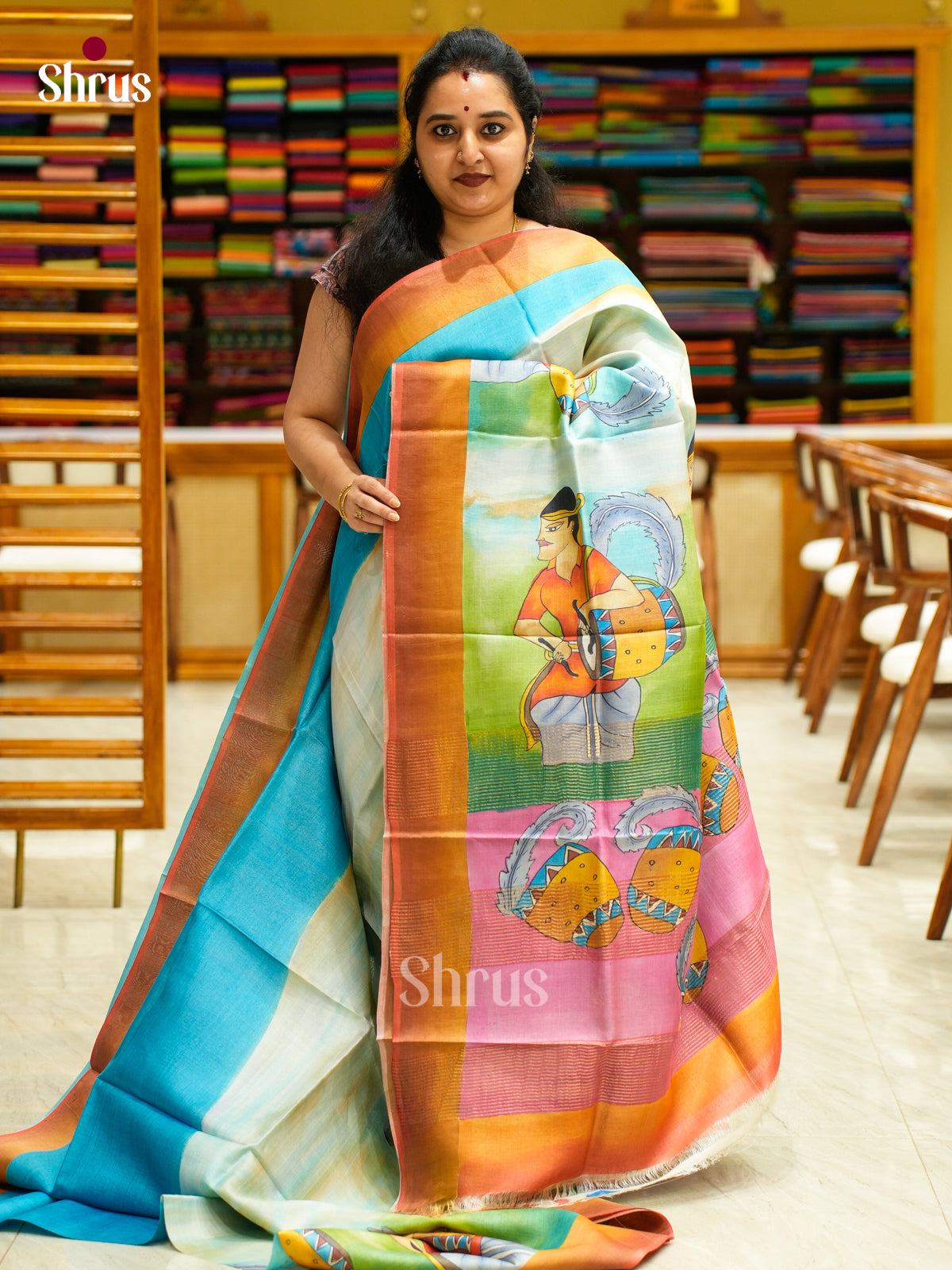 Tussar Saree - EES30152 - Shop on Shrus.com