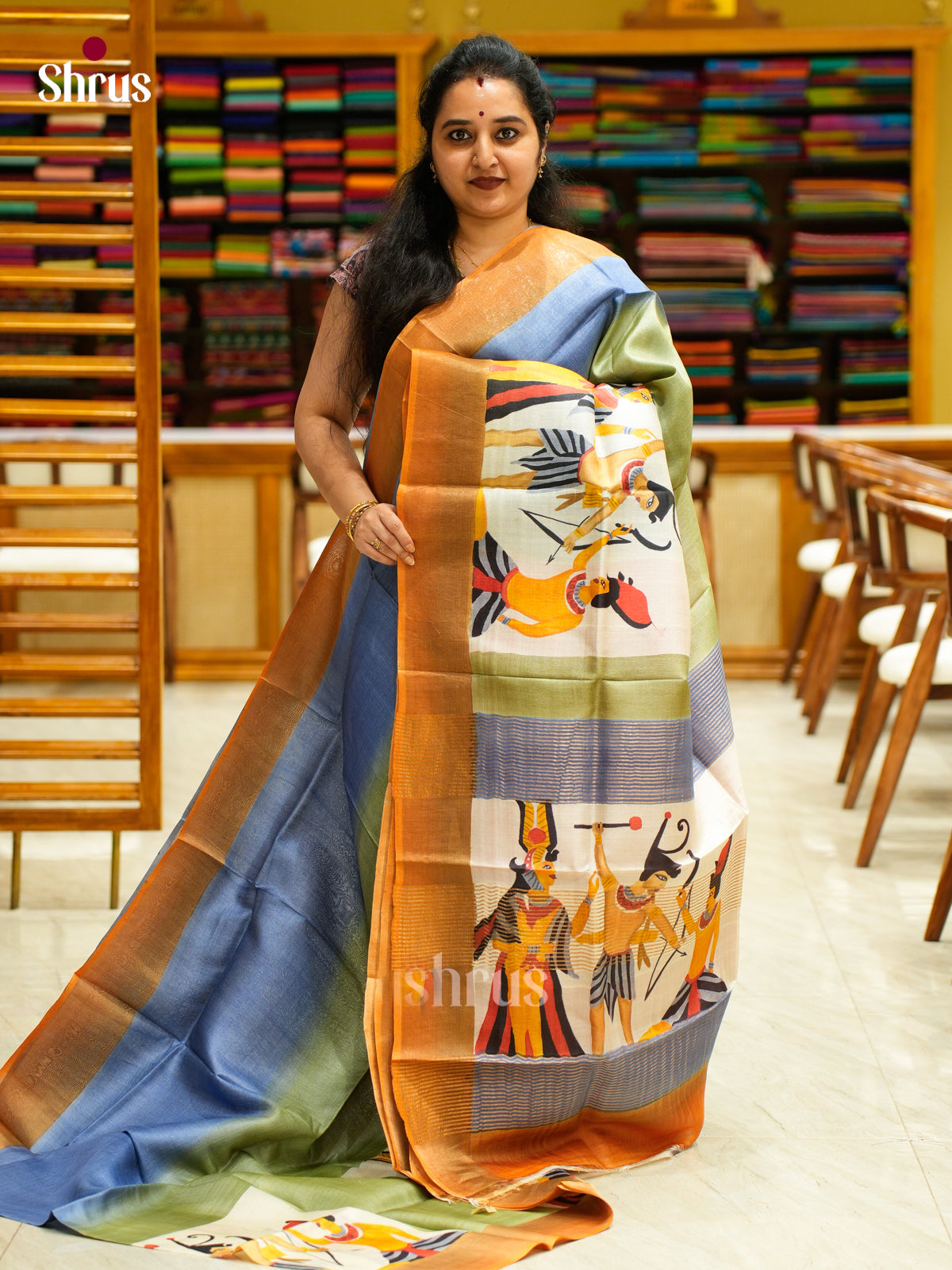 Tussar Saree - EES30158 - Shop on Shrus.com
