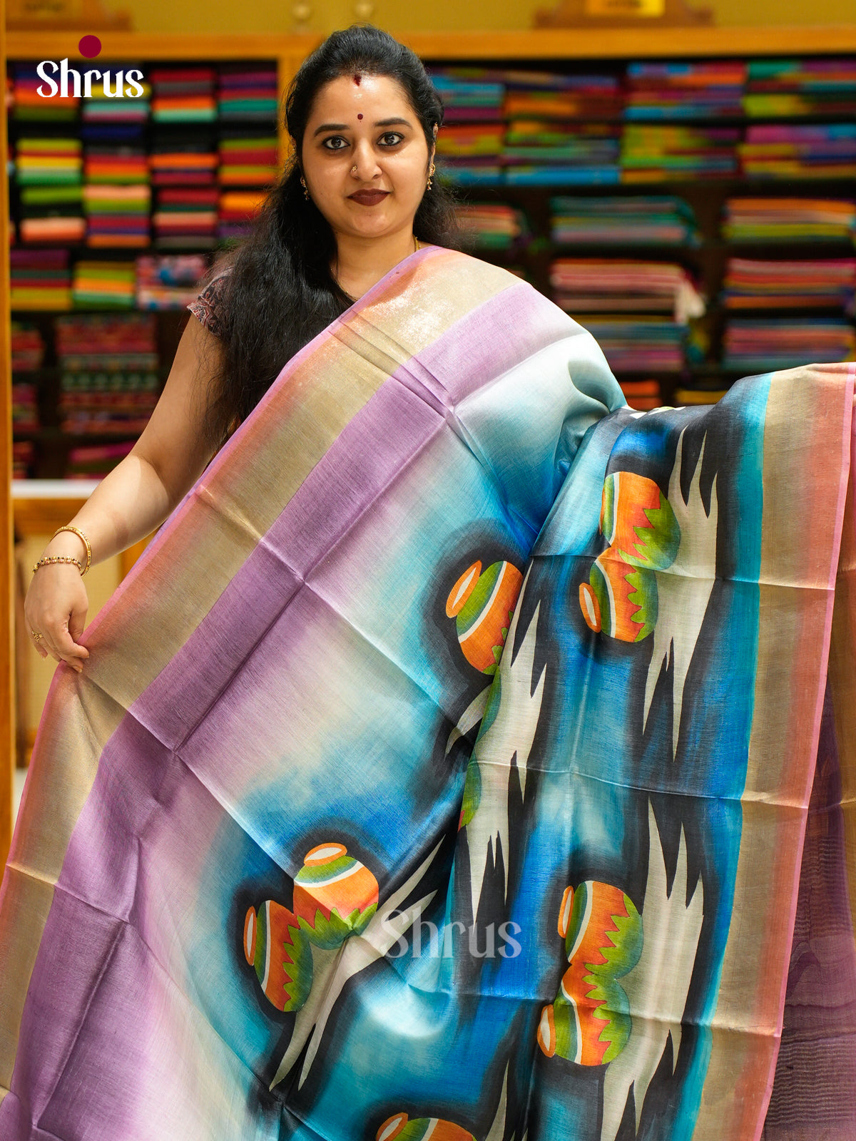 Tussar Saree - EES30163 - Shop on Shrus.com