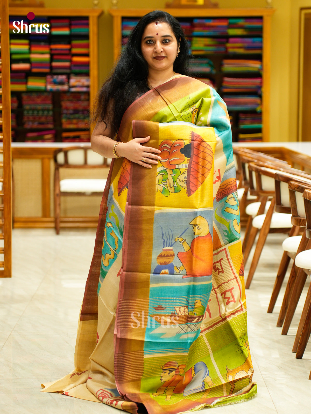 Tussar Saree - EES30174 - Shop on Shrus.com