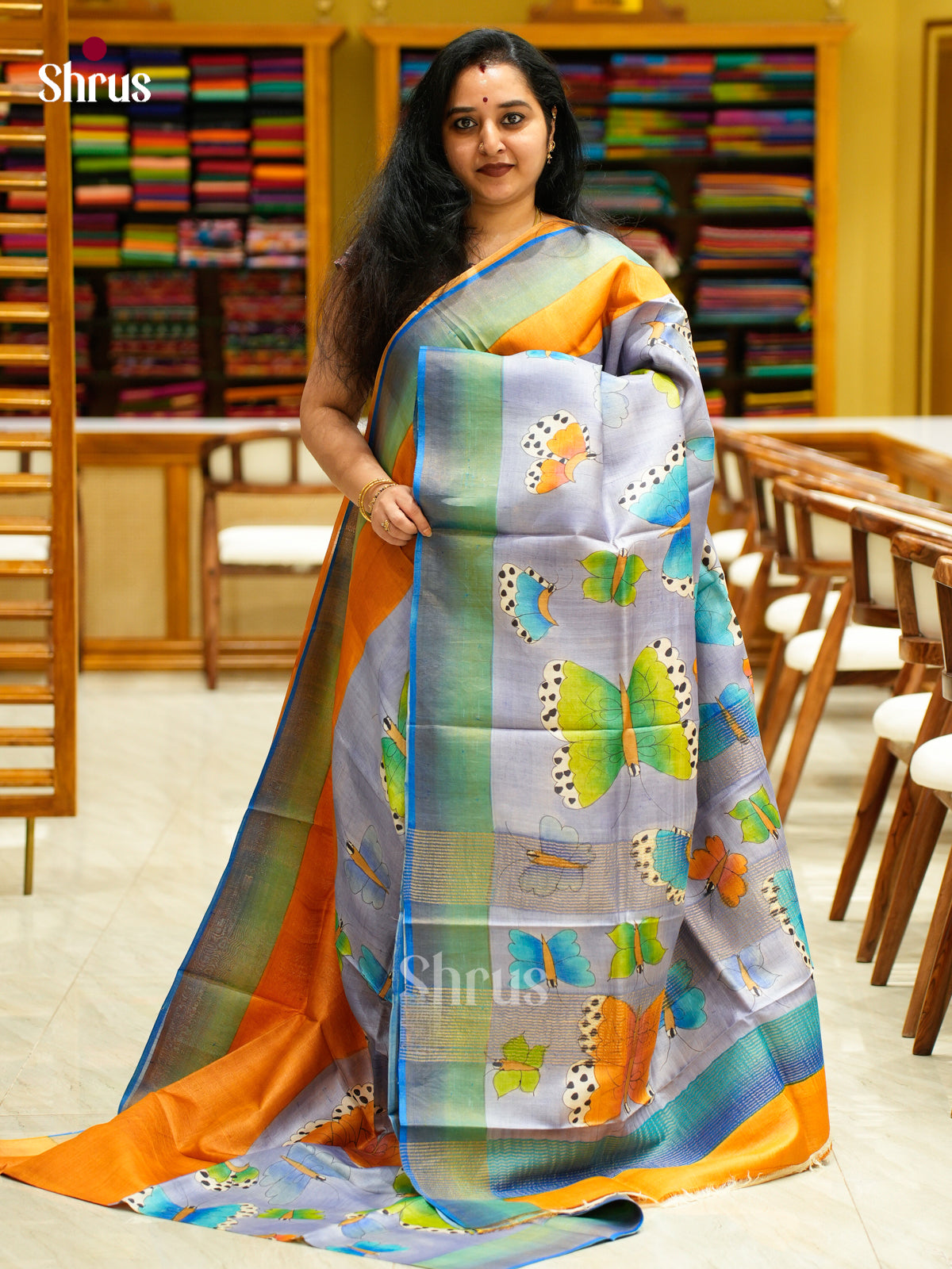 Tussar Saree - EES30185 - Shop on Shrus.com