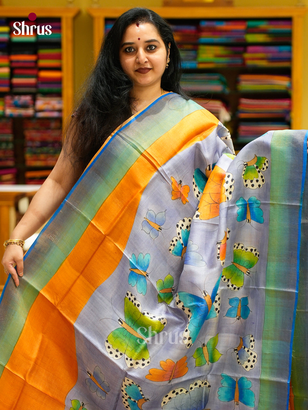 Tussar Saree - EES30185 - Shop on Shrus.com
