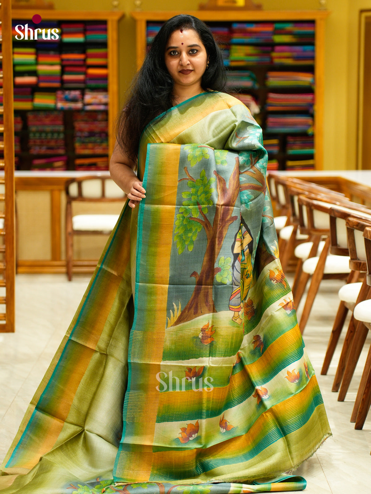 Tussar Saree - EES30186 - Shop on Shrus.com