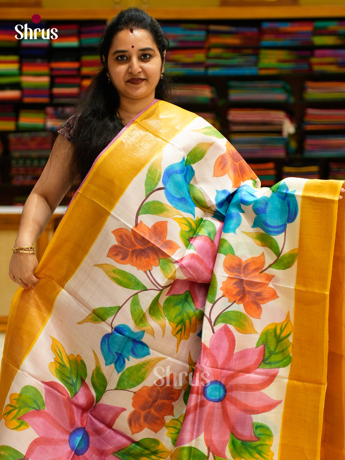 Tussar Saree - EES30188 - Shop on Shrus.com