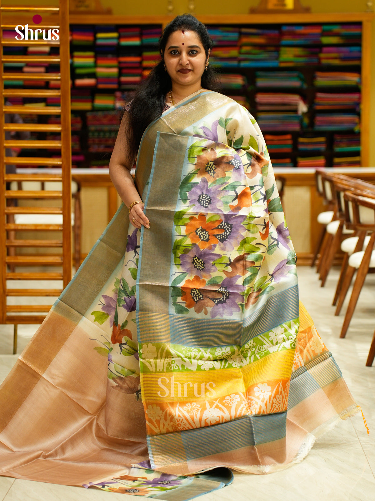 Tussar Saree - EES30190 - Shop on Shrus.com