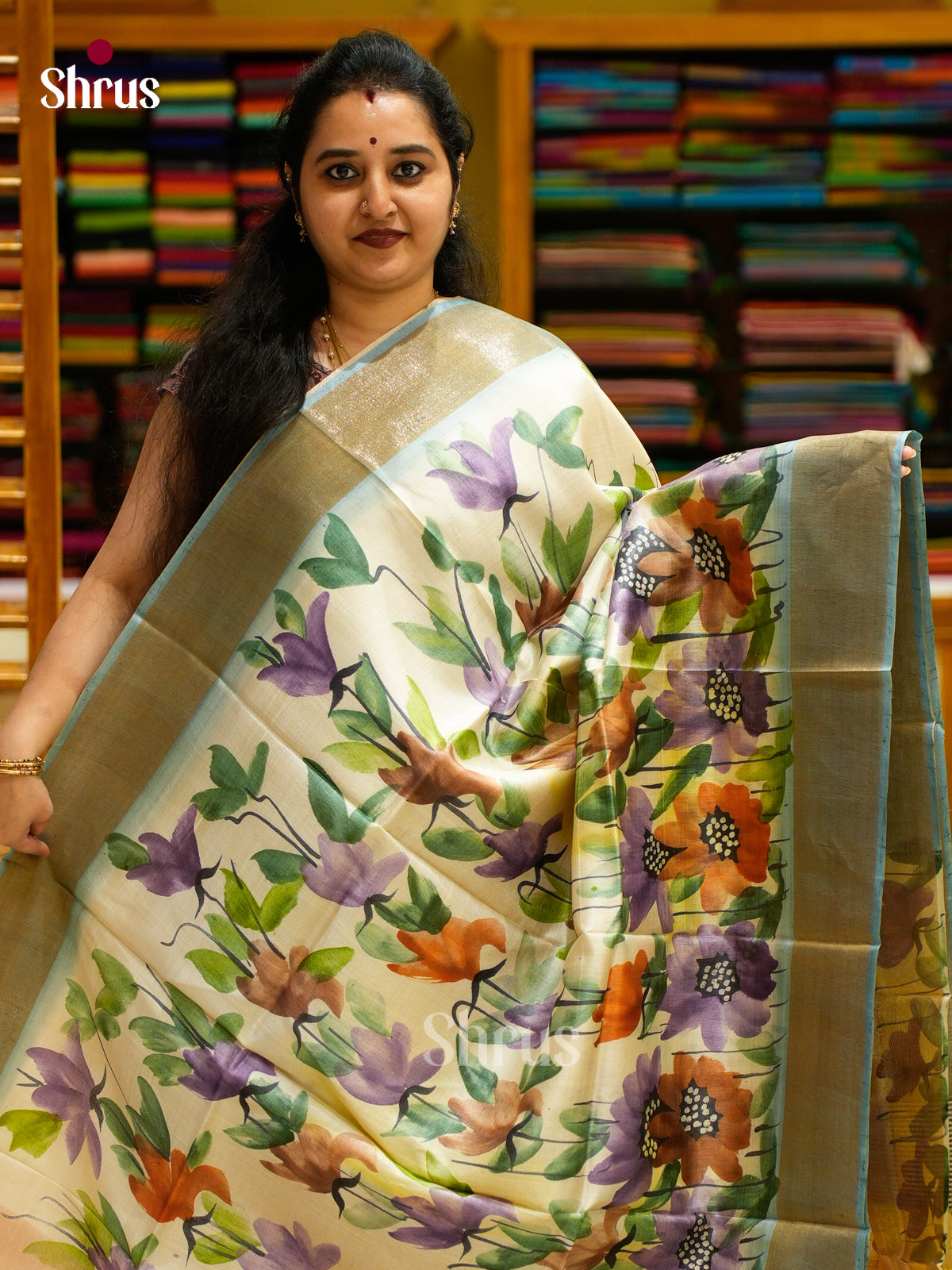 Tussar Saree - EES30190 - Shop on Shrus.com