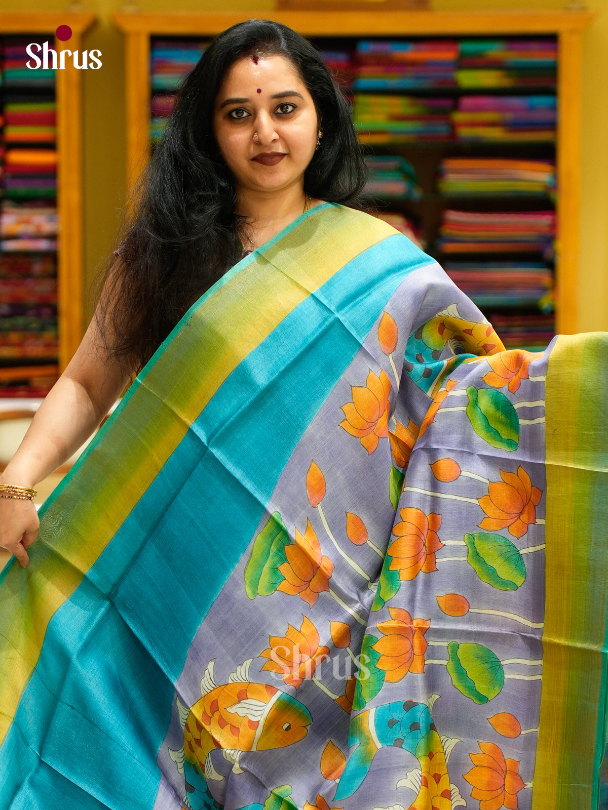 Tussar Saree - EES30195 - Shop on Shrus.com