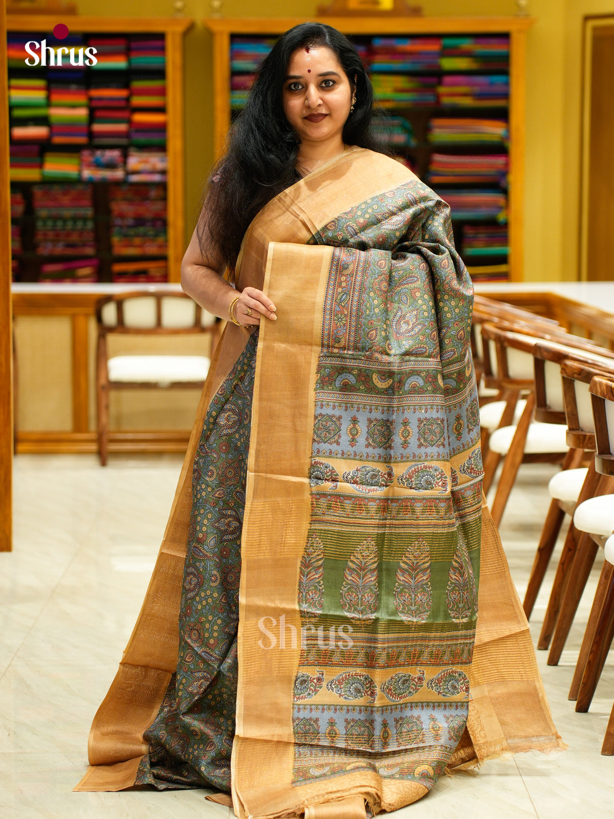 Tussar Saree - EES30202 - Shop on Shrus.com