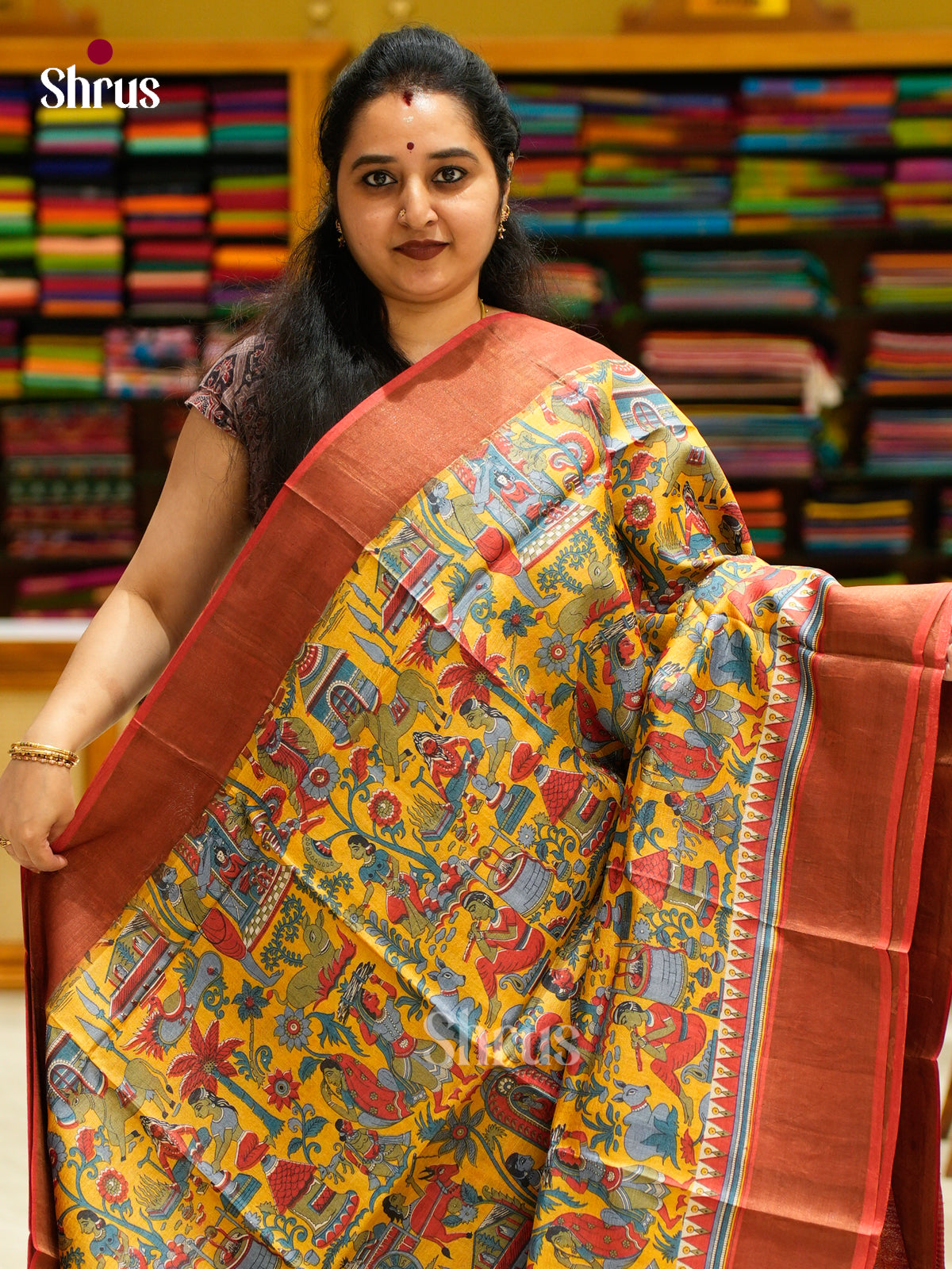 Tussar Saree - EES30219 - Shop on Shrus.com