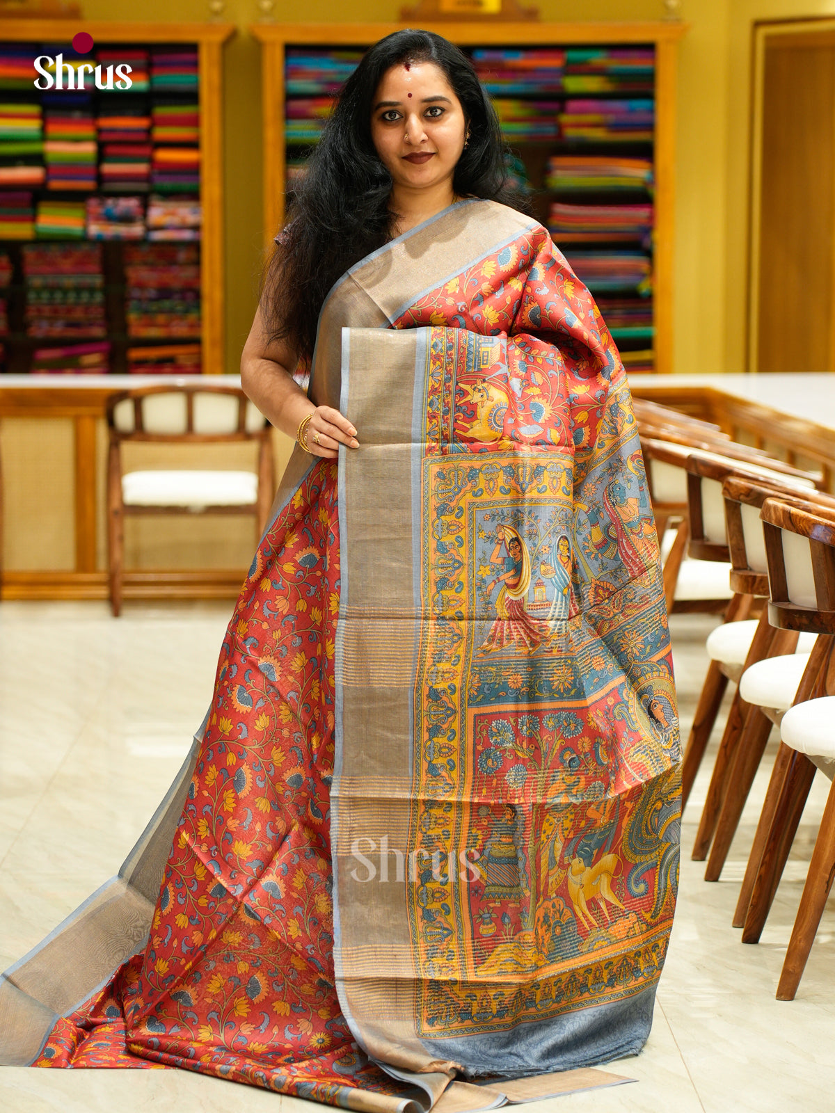 Tussar Saree - EES30222 - Shop on Shrus.com