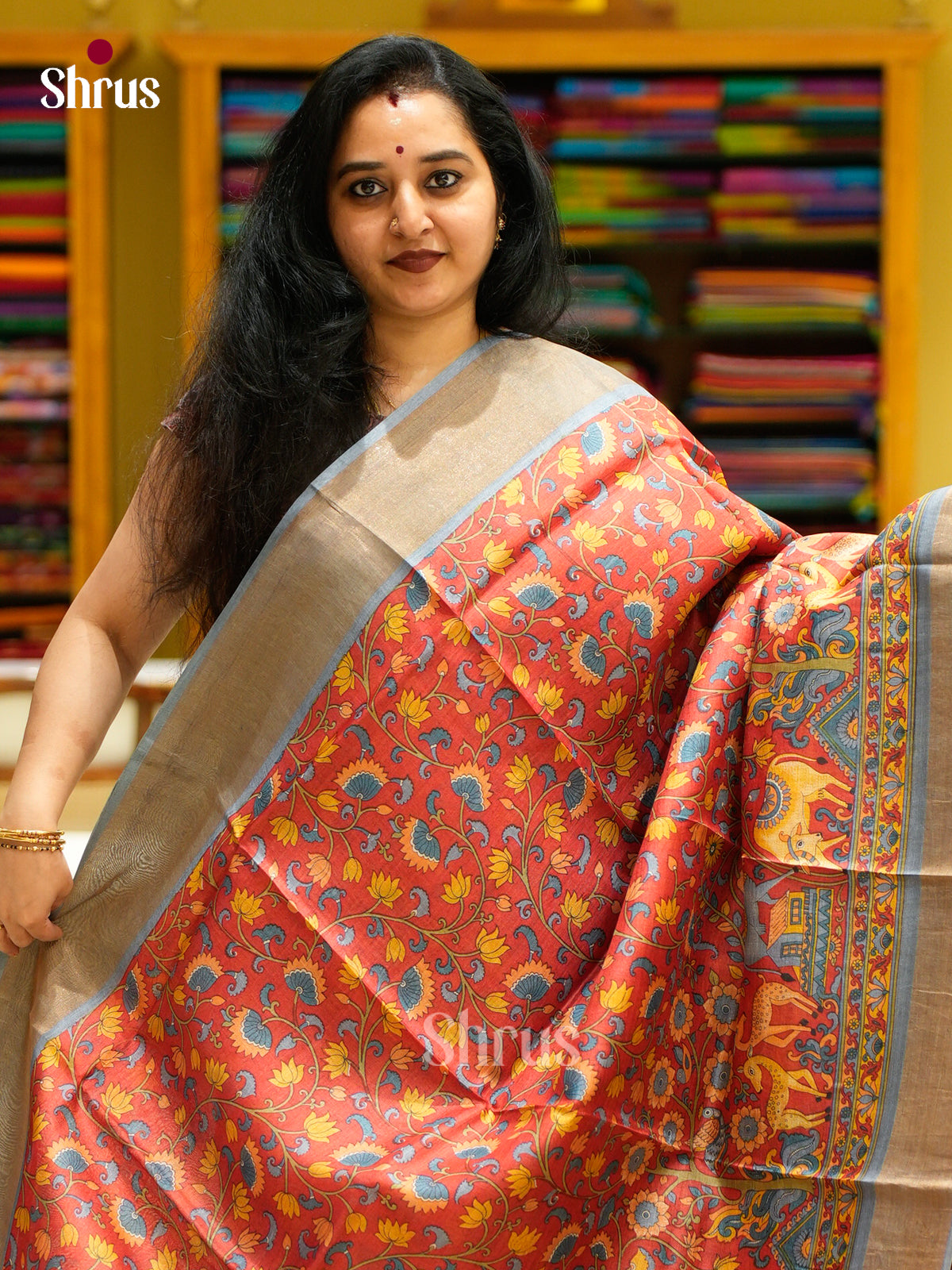 Tussar Saree - EES30222 - Shop on Shrus.com