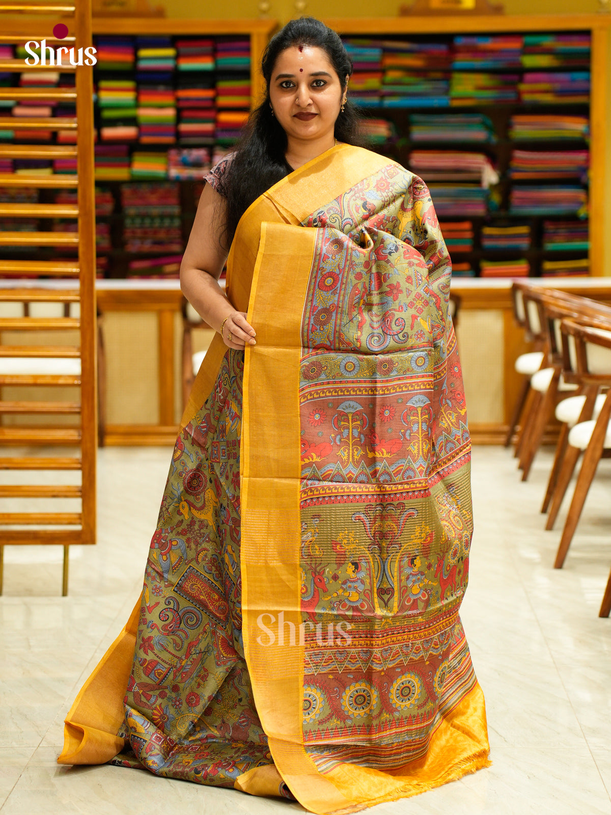 Tussar Saree - EES30231 - Shop on Shrus.com