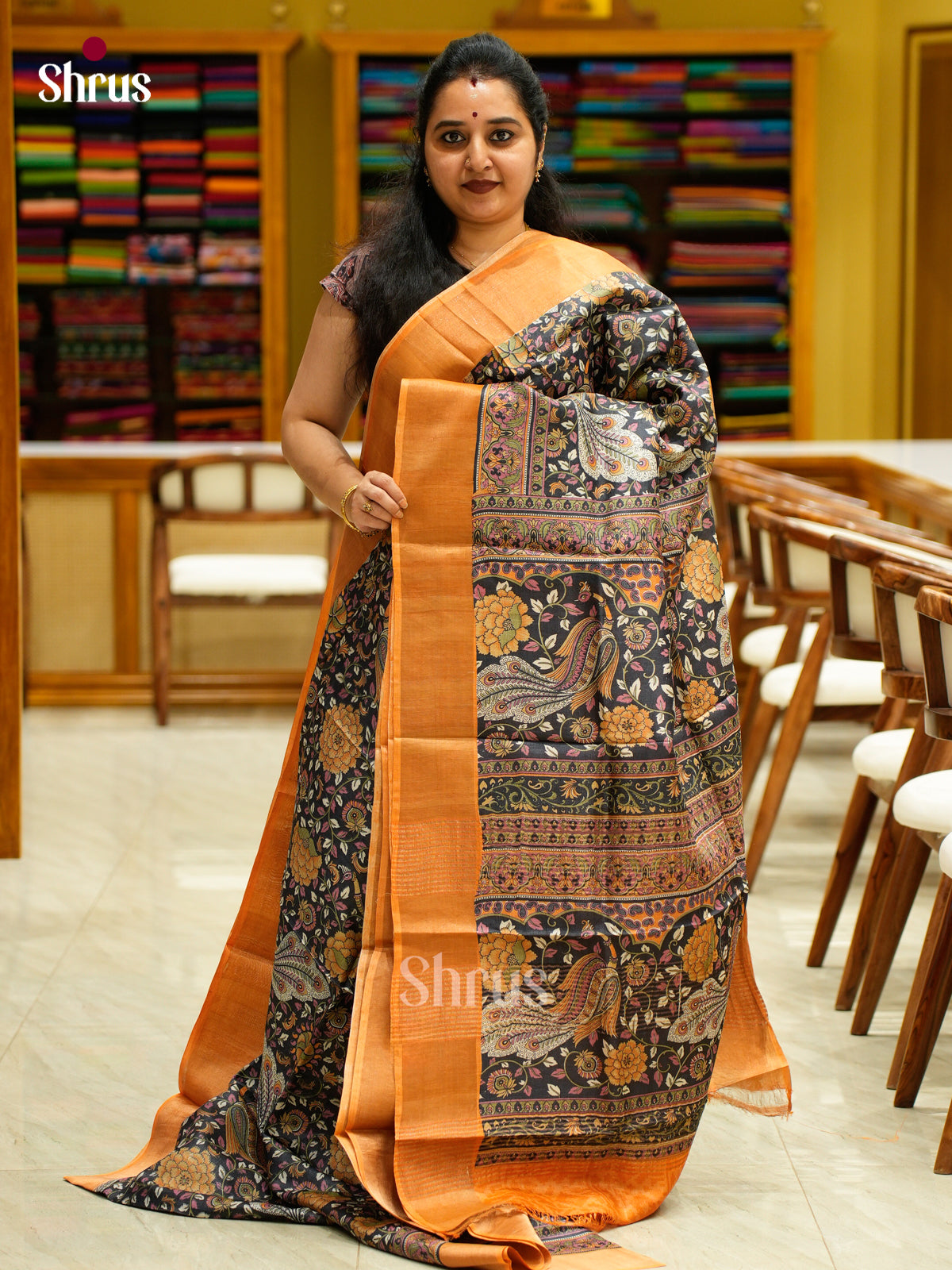 Tussar Saree - EES30239 - Shop on Shrus.com