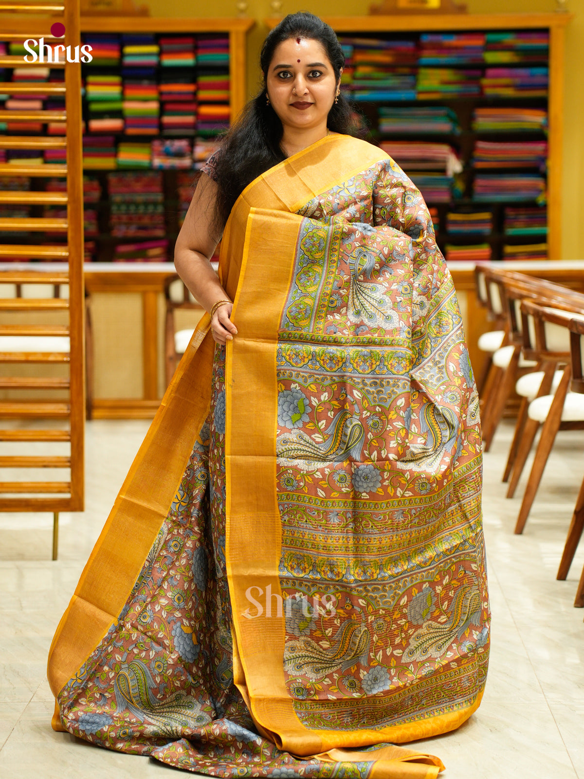 Tussar Saree - EES30240 - Shop on Shrus.com