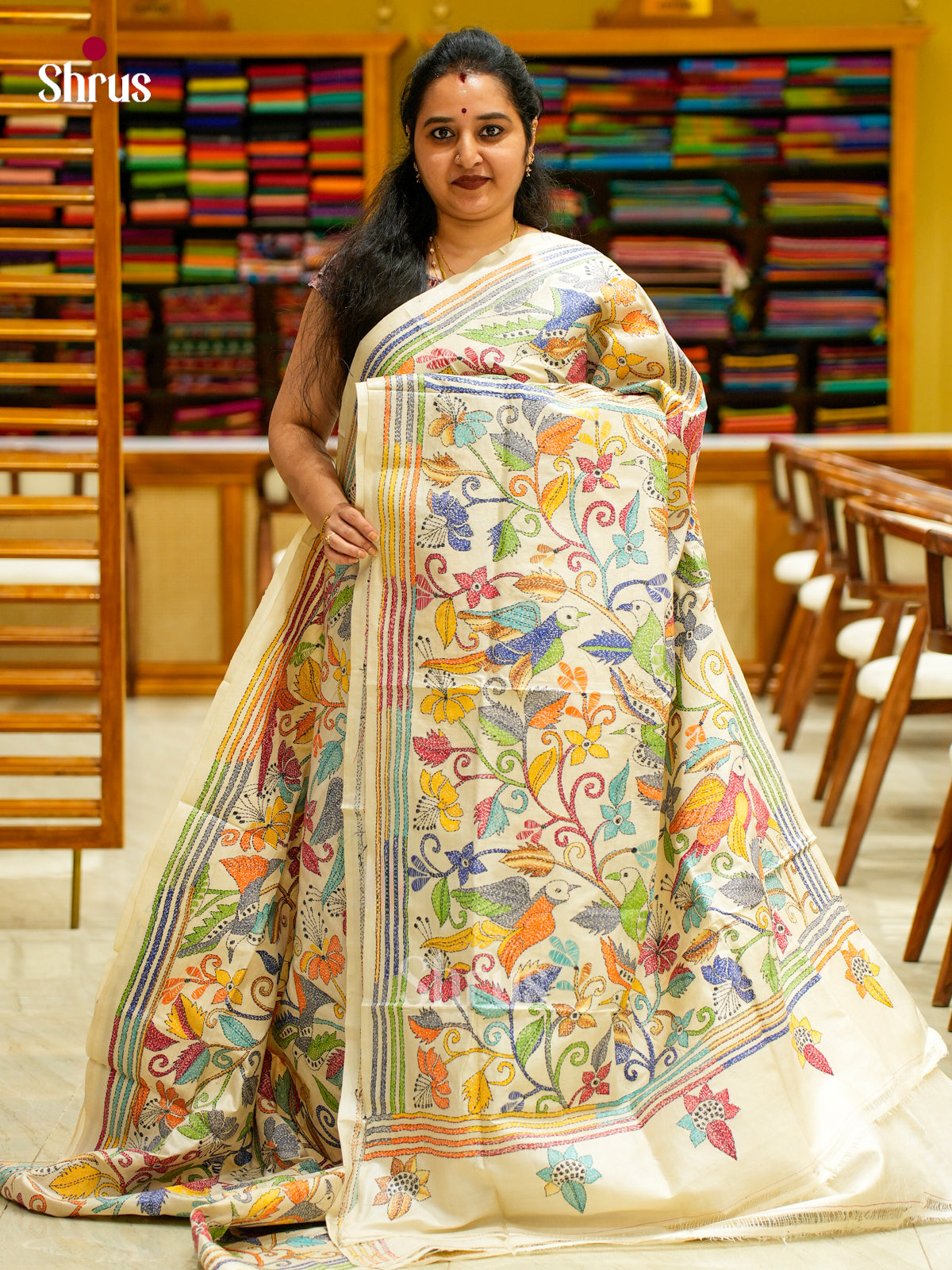 Tussar Saree - EES30260 - Shop on Shrus.com