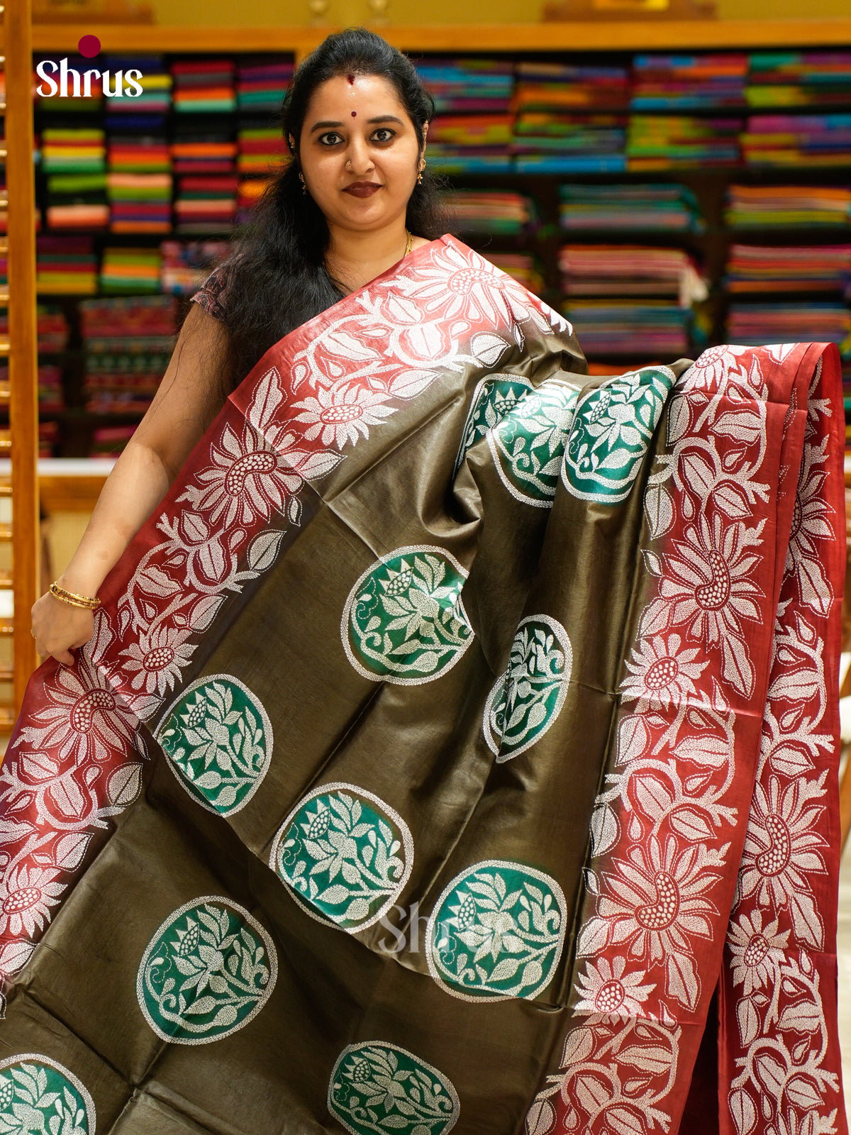 Tussar Saree - EES30262 - Shop on Shrus.com