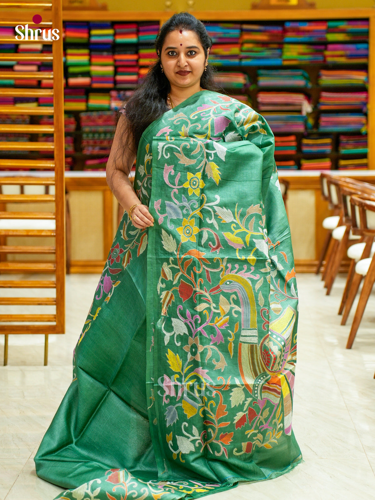 Tussar Saree - EES30273 - Shop on Shrus.com