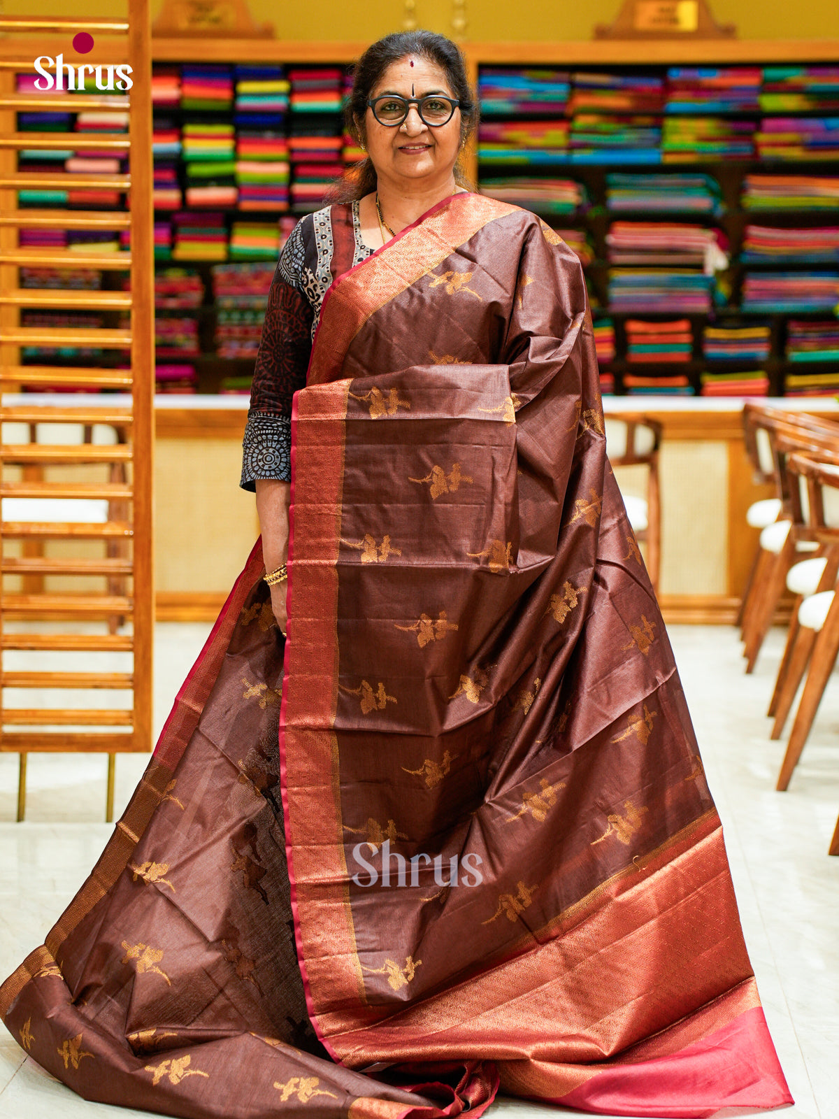 Tussar Saree - EES30379 - Shop on Shrus.com