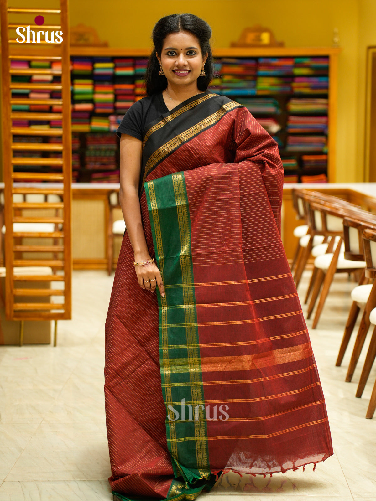 Chettinad Cotton Saree - EES30542 - Shop on Shrus.com