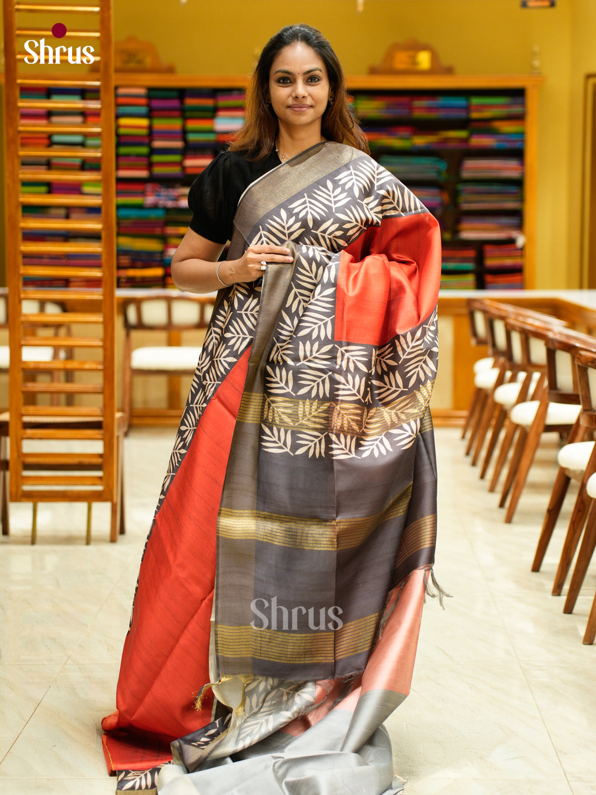 Champa semitussar Saree - EFS01210 - Shop on Shrus.com