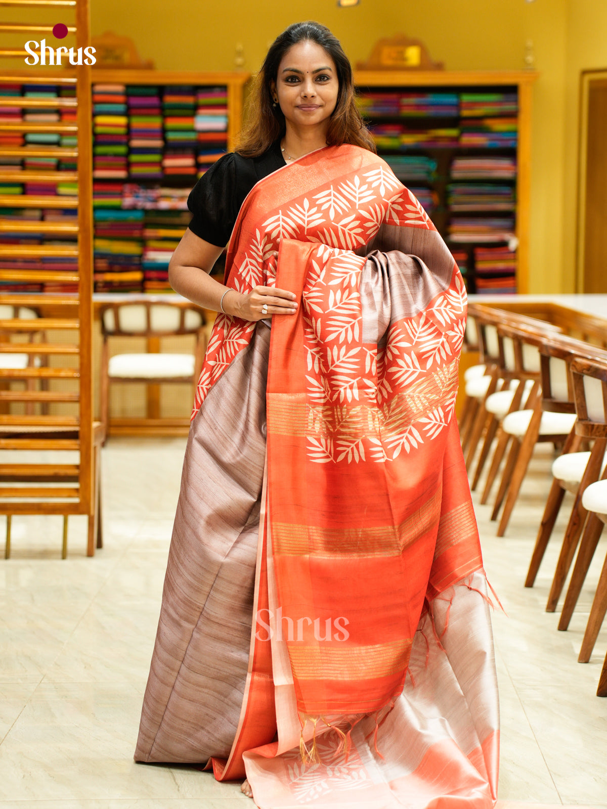 Champa semitussar Saree - EFS01213 - Shop on Shrus.com