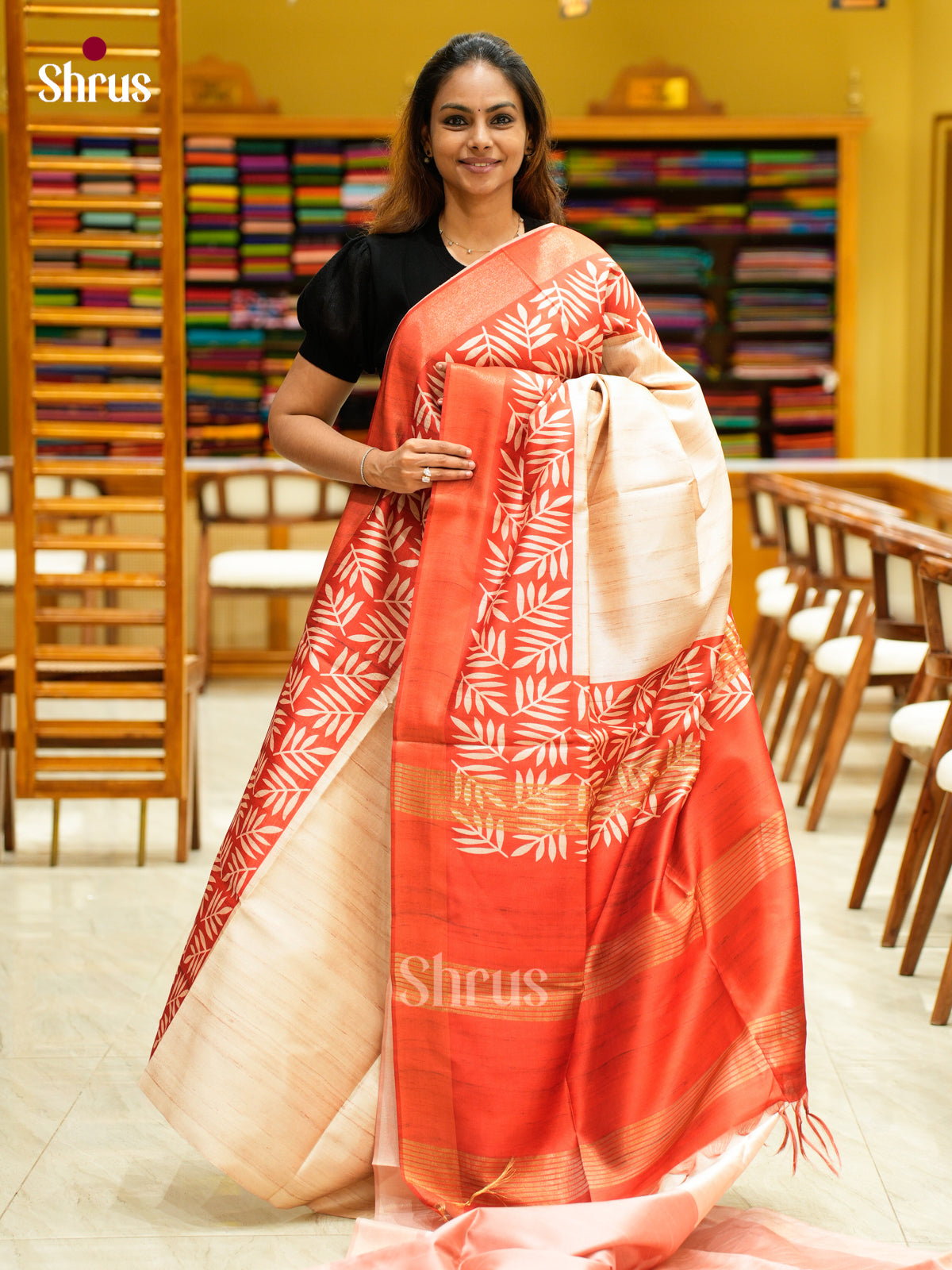 Champa semitussar Saree - EFS01218 - Shop on Shrus.com