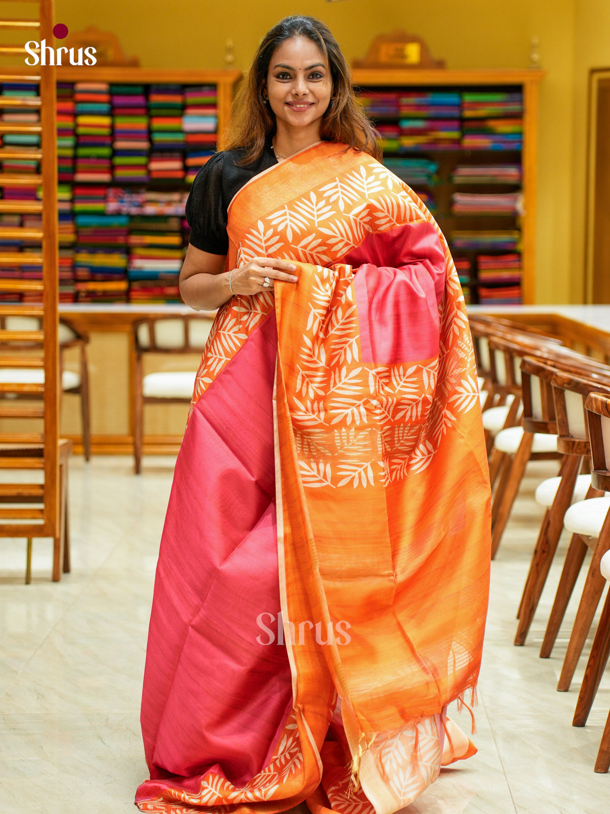 Champa semitussar Saree - EFS01219 - Shop on Shrus.com
