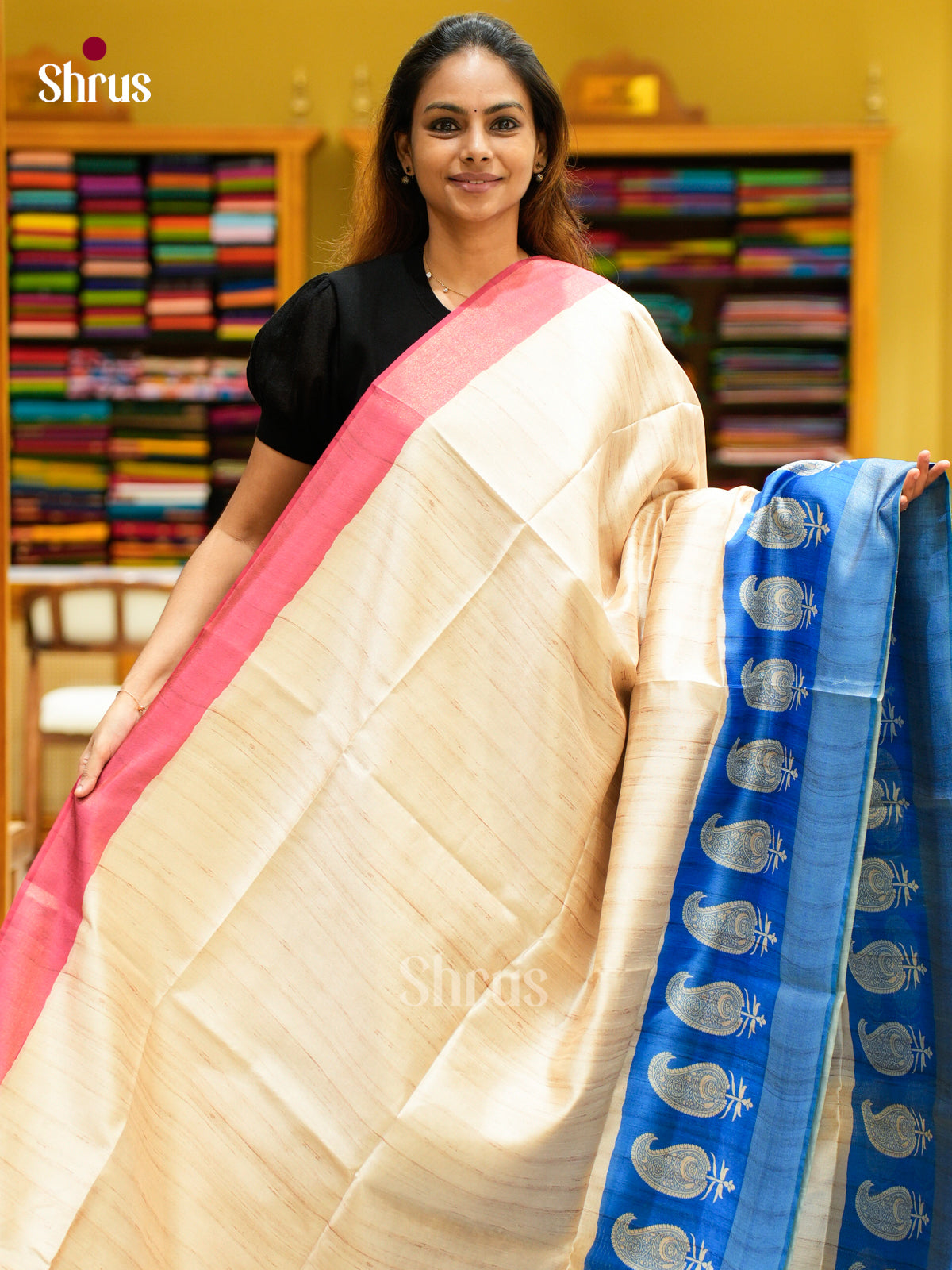 Champa semitussar Saree - EFS01220 - Shop on Shrus.com