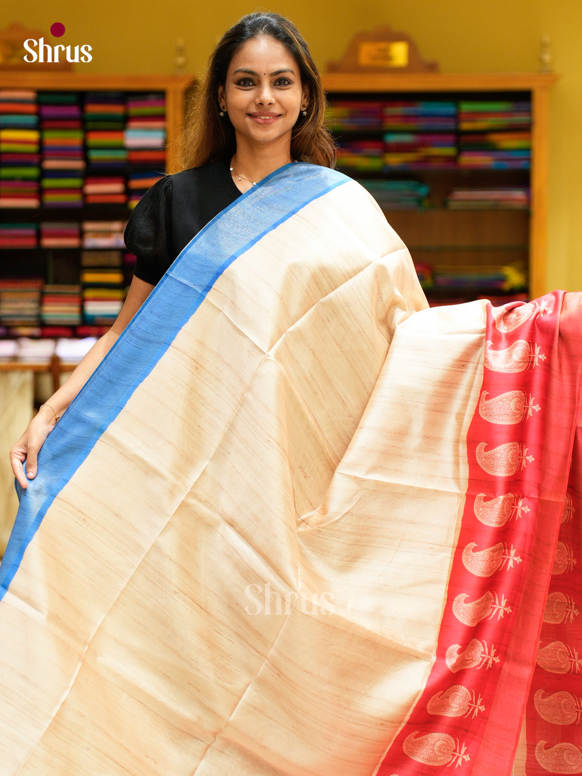 Champa semitussar Saree - EFS01224 - Shop on Shrus.com