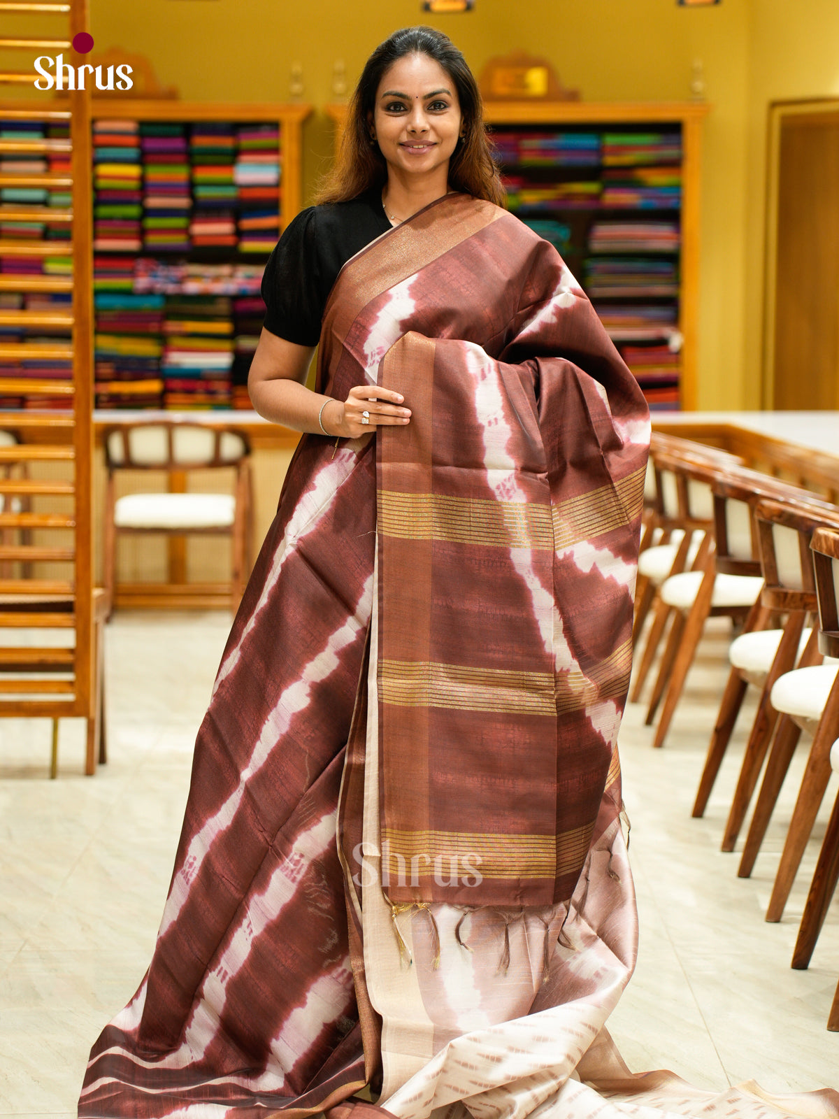 Champa semitussar Saree - EFS01232 - Shop on Shrus.com