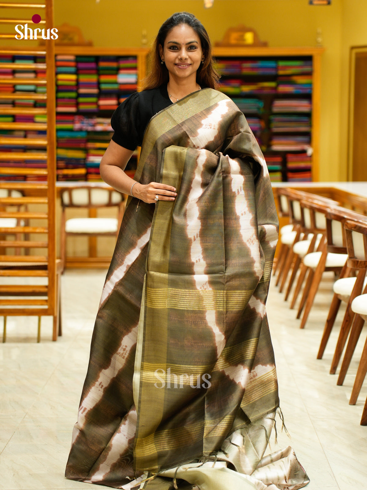 Champa semitussar Saree - EFS01233 - Shop on Shrus.com