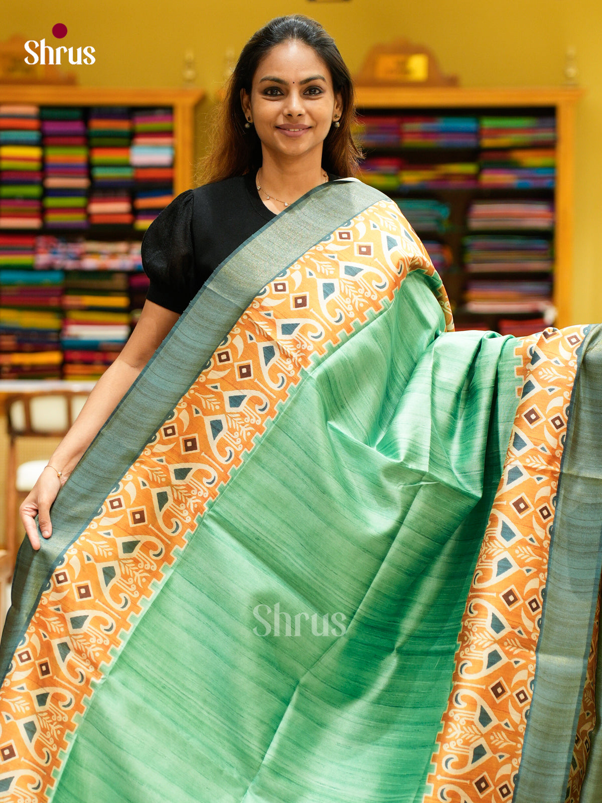 Champa semitussar Saree - EFS01249 - Shop on Shrus.com